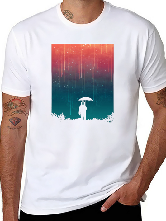Cosmic Rain T-Shirt - Black Graphic Tee
