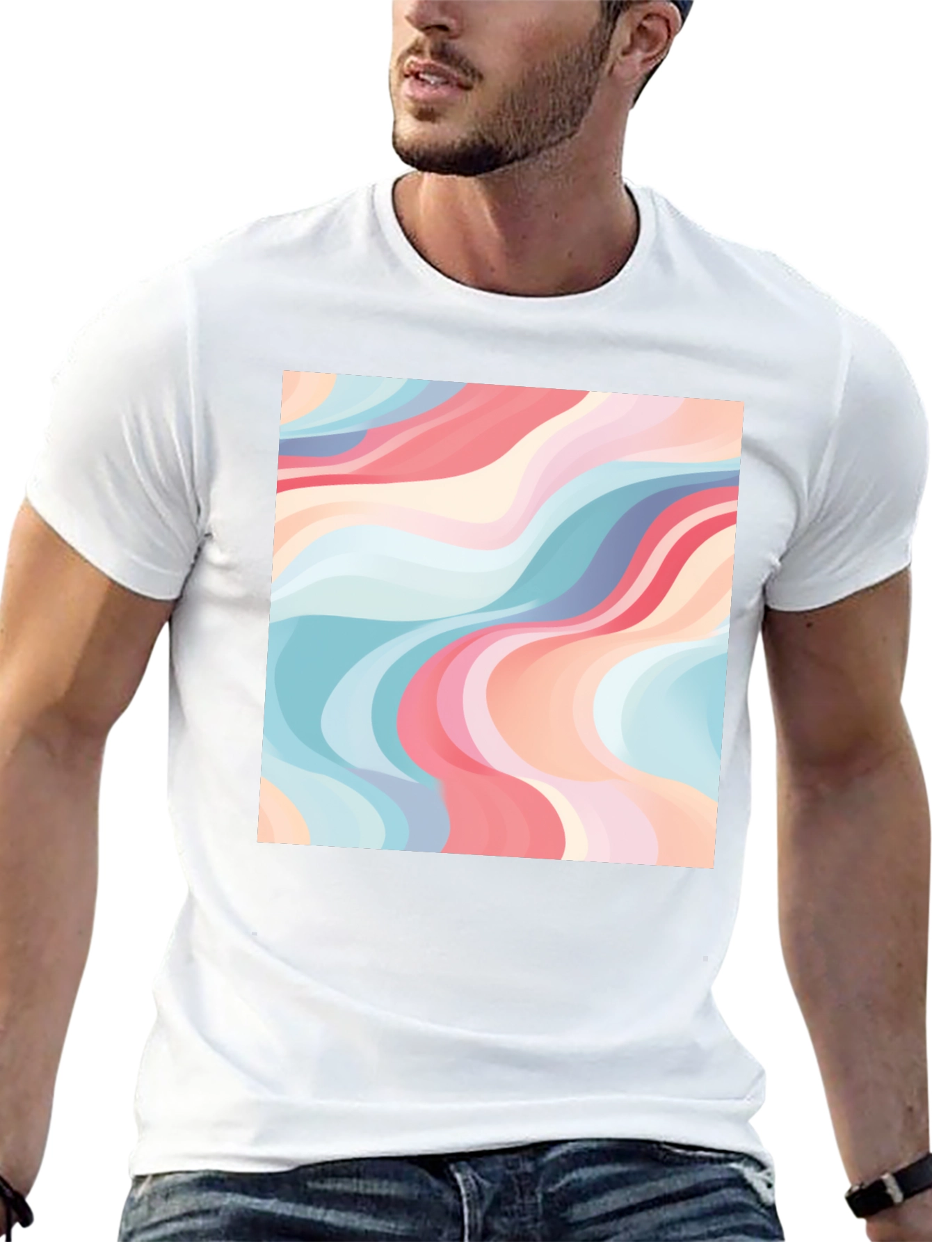 Retro Wave T-Shirt - Cool Abstract Design