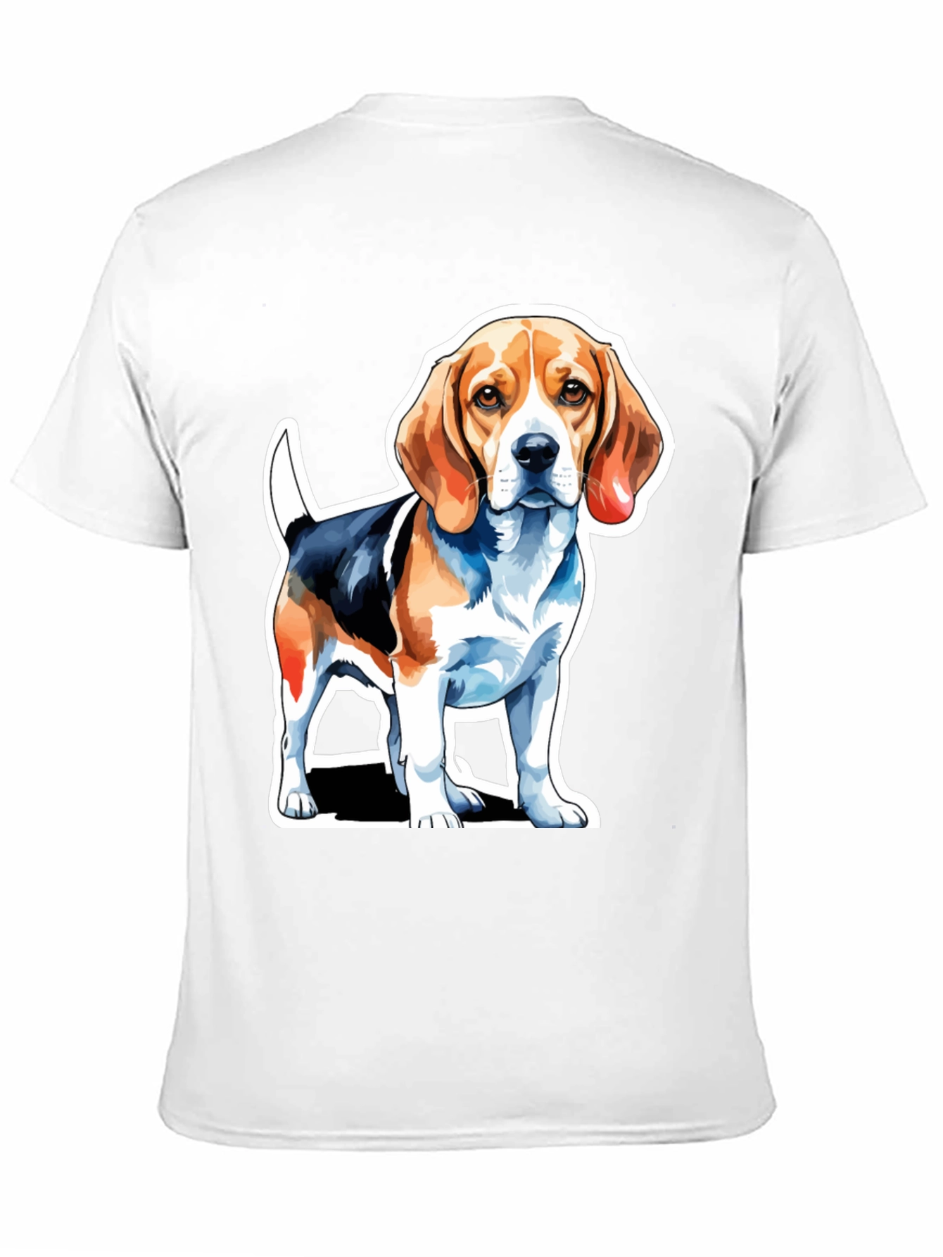 Beagle Dog Graphic Tee - Mens Black T-Shirt