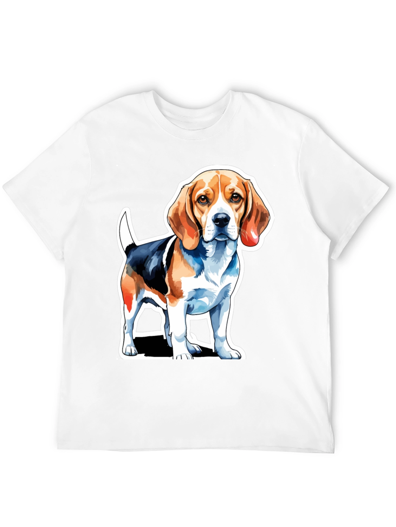 Beagle Dog Graphic Tee - Mens Black T-Shirt