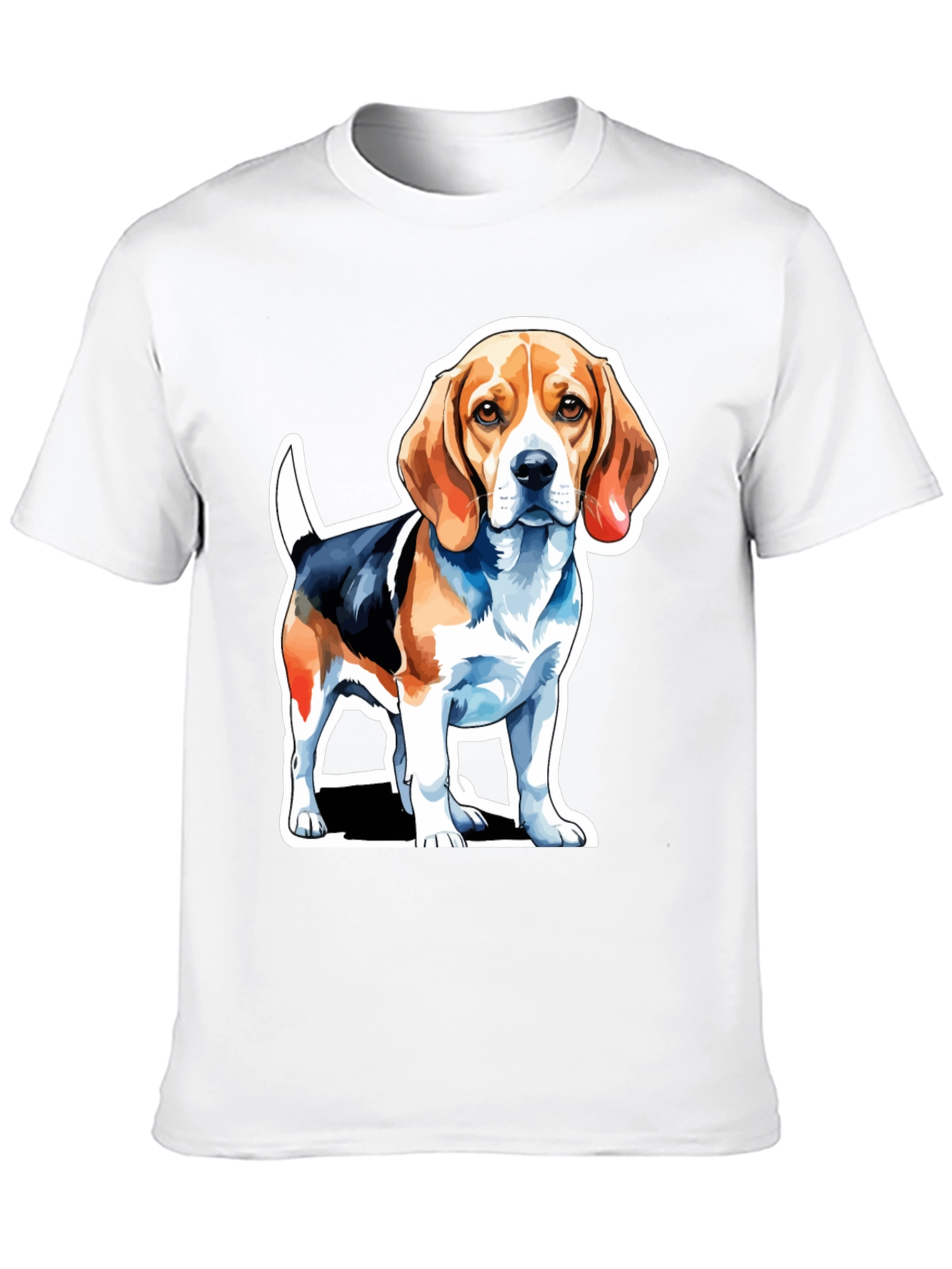 Beagle Dog Graphic Tee - Mens Black T-Shirt
