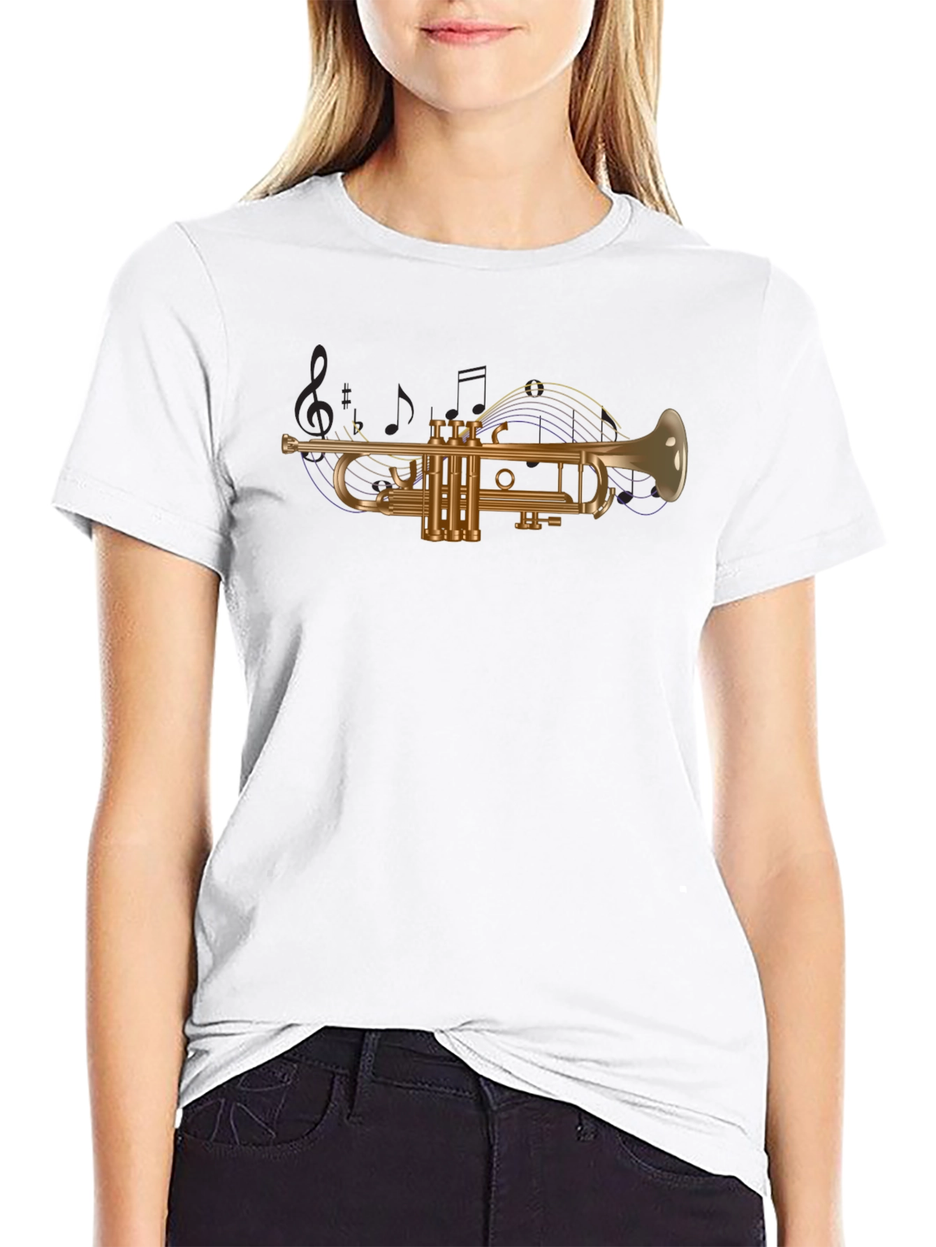 Trumpet Graphic Tee - Musical Instrument T-Shirt