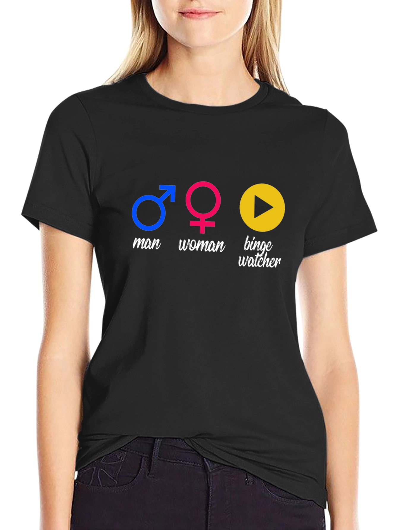 Funny Man Woman Binge Watcher T-Shirt