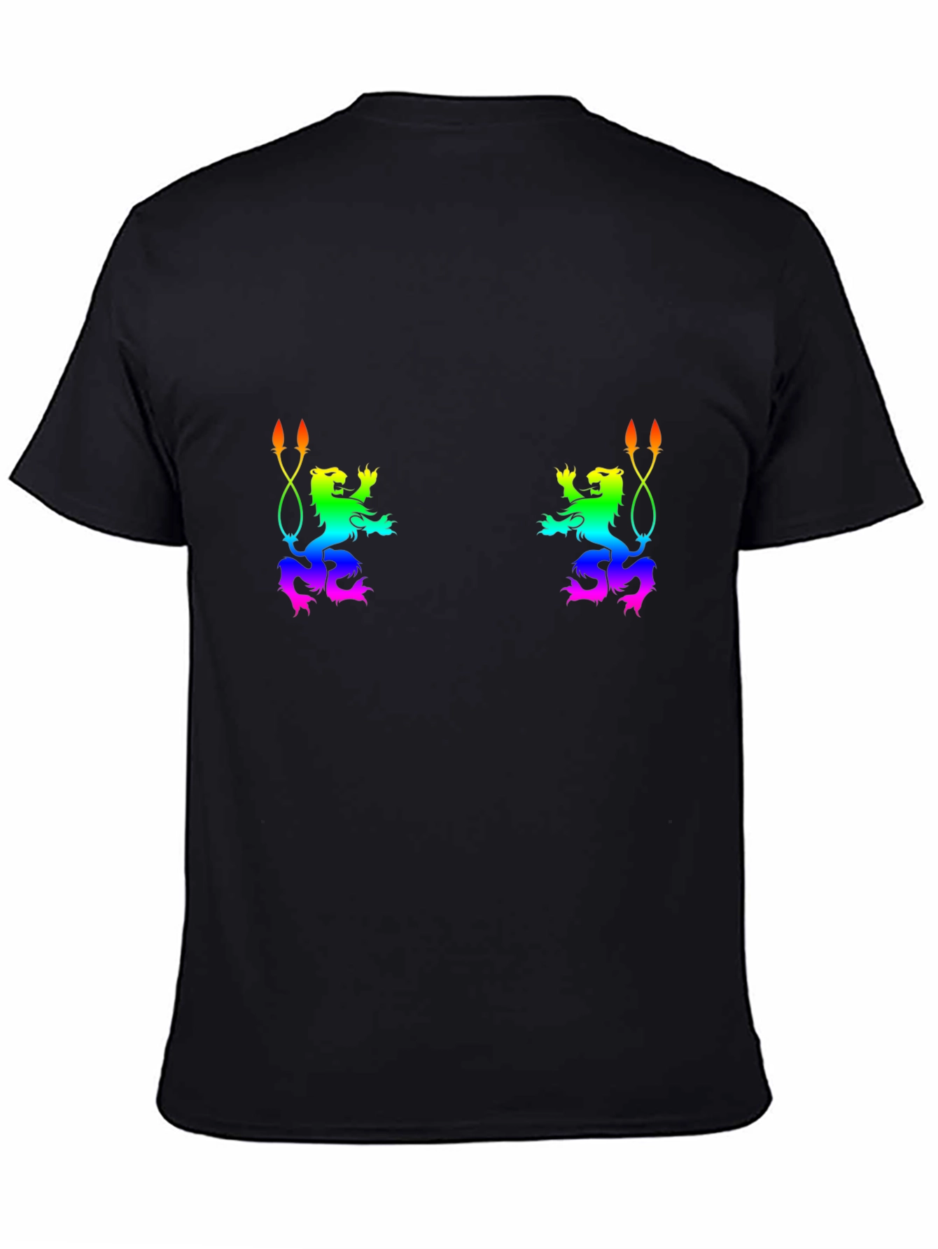 Rainbow Lion Rampant Black Tee