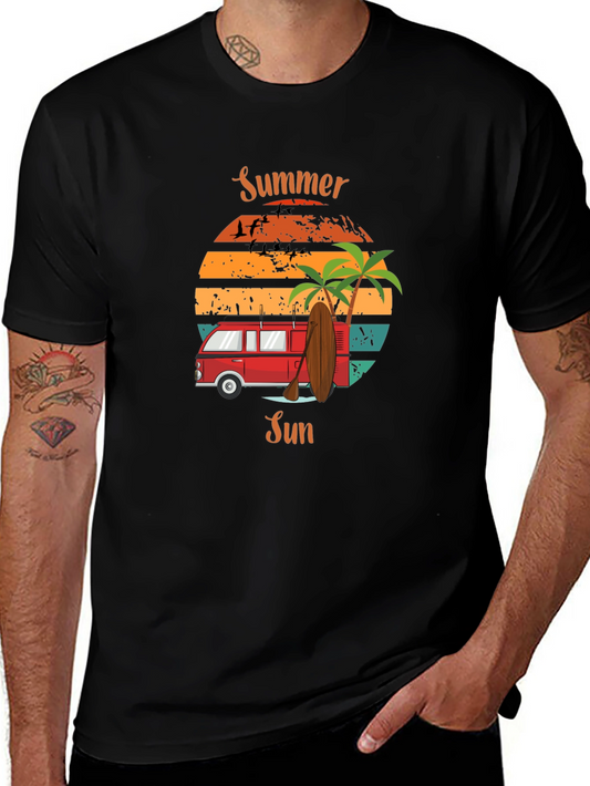 Summer Sun Retro Van T-Shirt - Beach Vibes