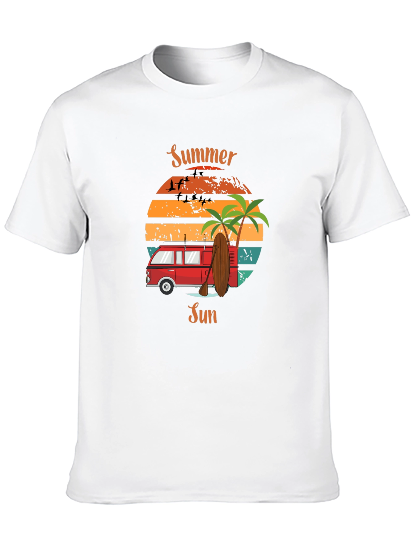 Summer Sun Retro Van T-Shirt - Beach Vibes
