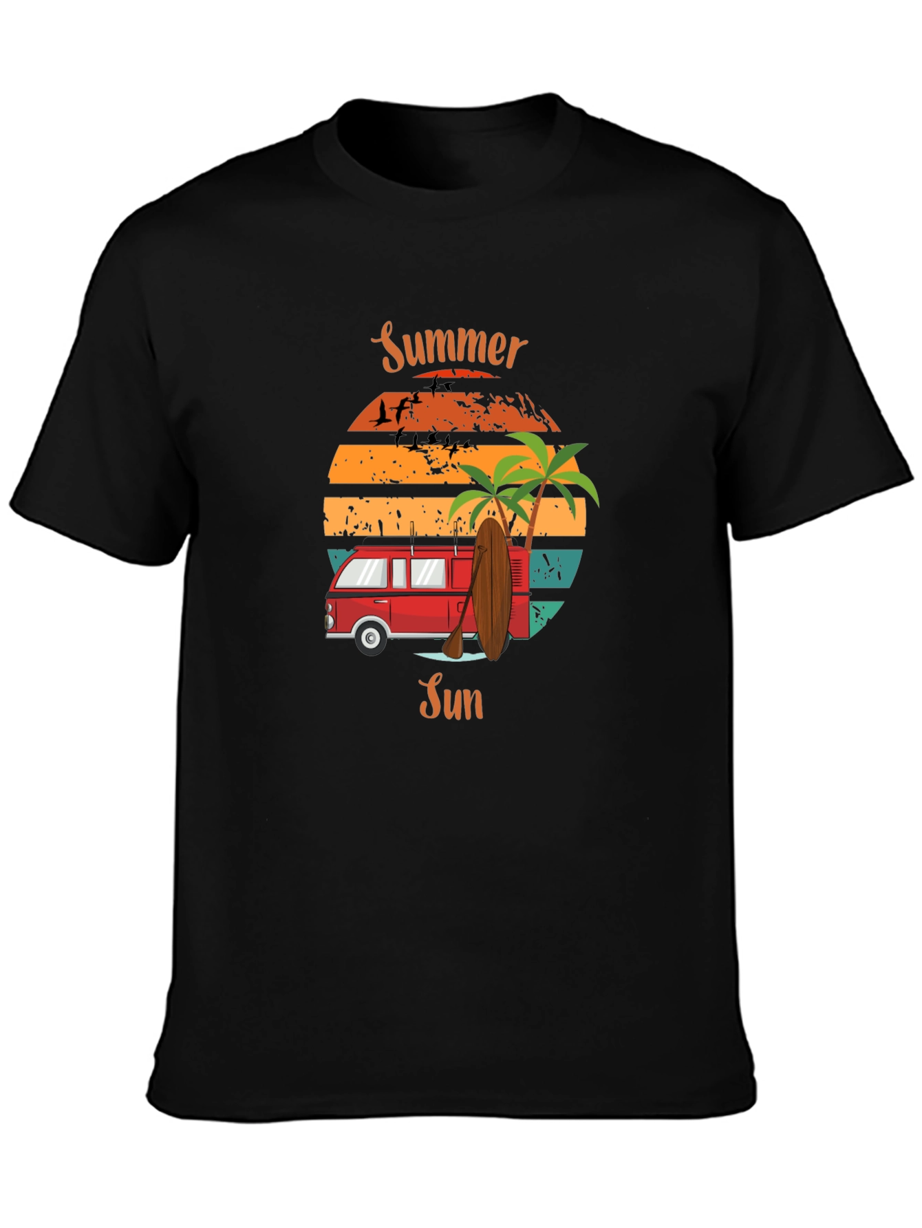 Summer Sun Retro Van T-Shirt - Beach Vibes
