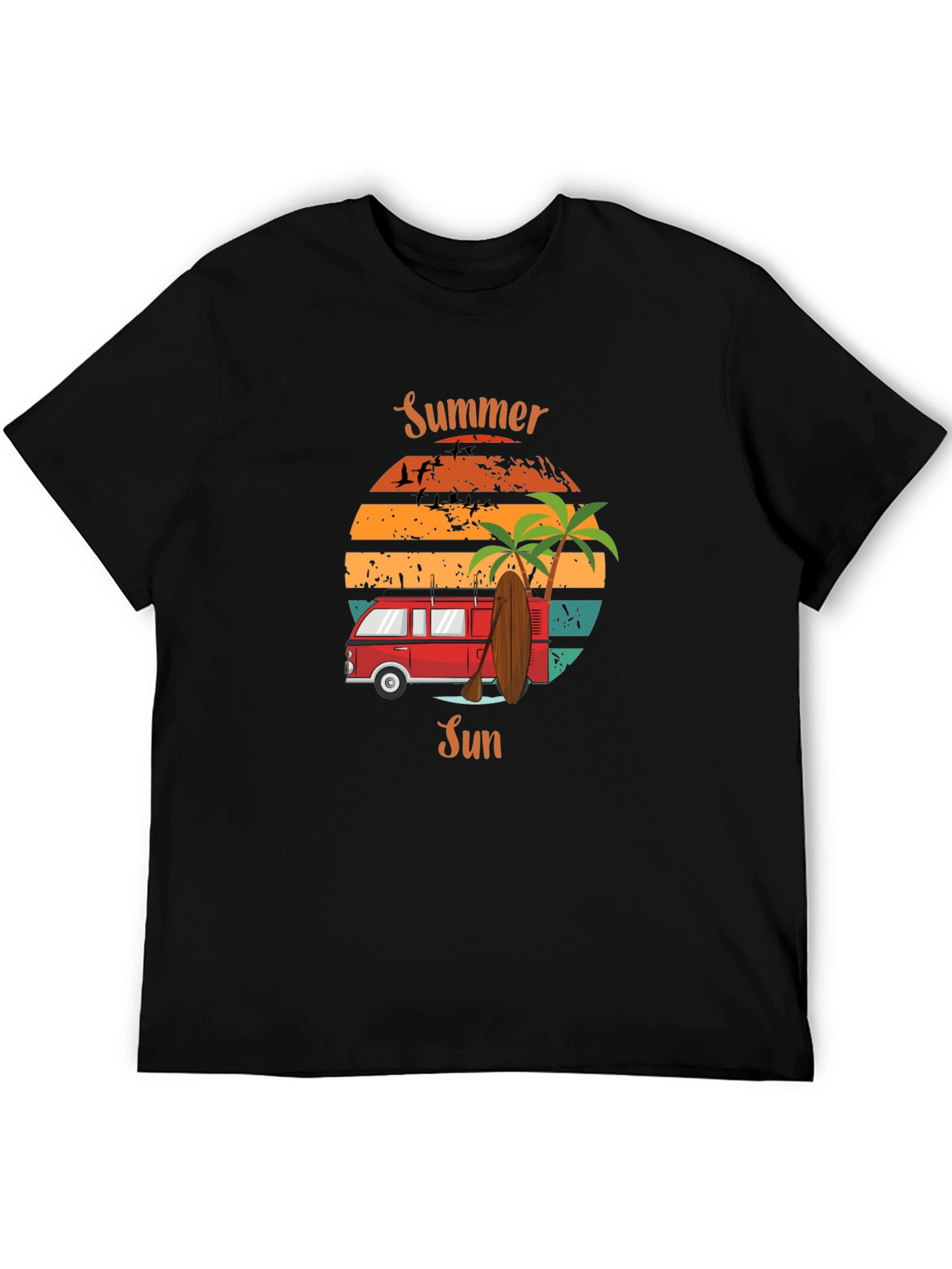Summer Sun Retro Van T-Shirt - Beach Vibes