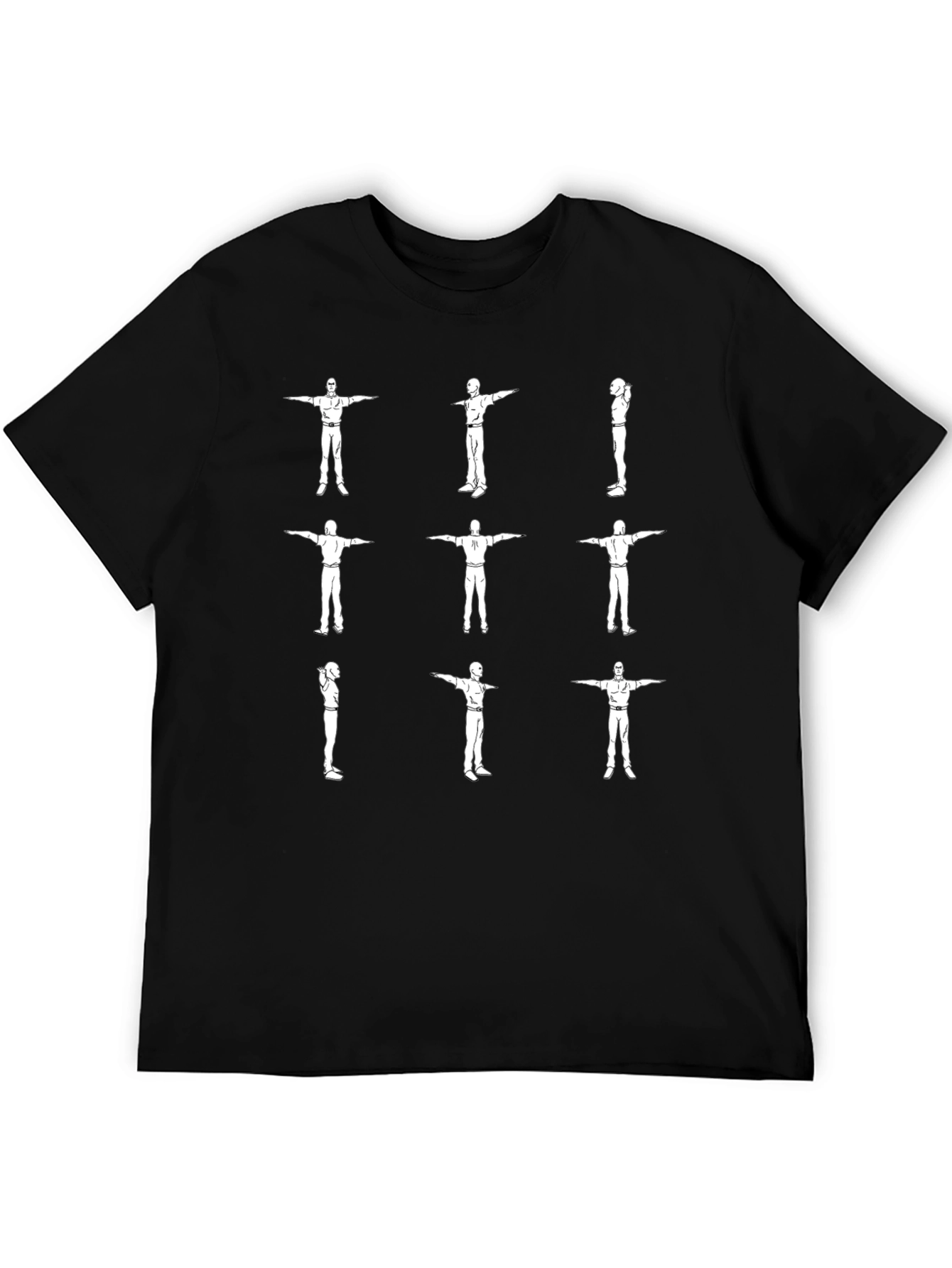 T-Pose Mens Black Graphic Tee