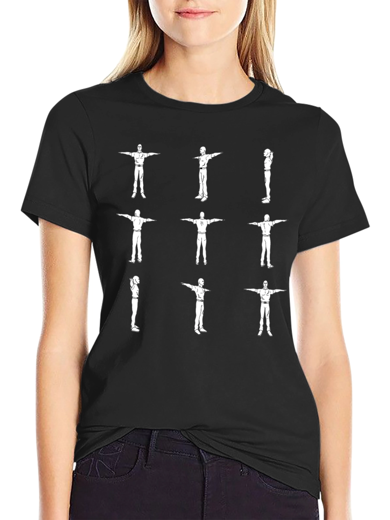 T-Pose Mens Black Graphic Tee