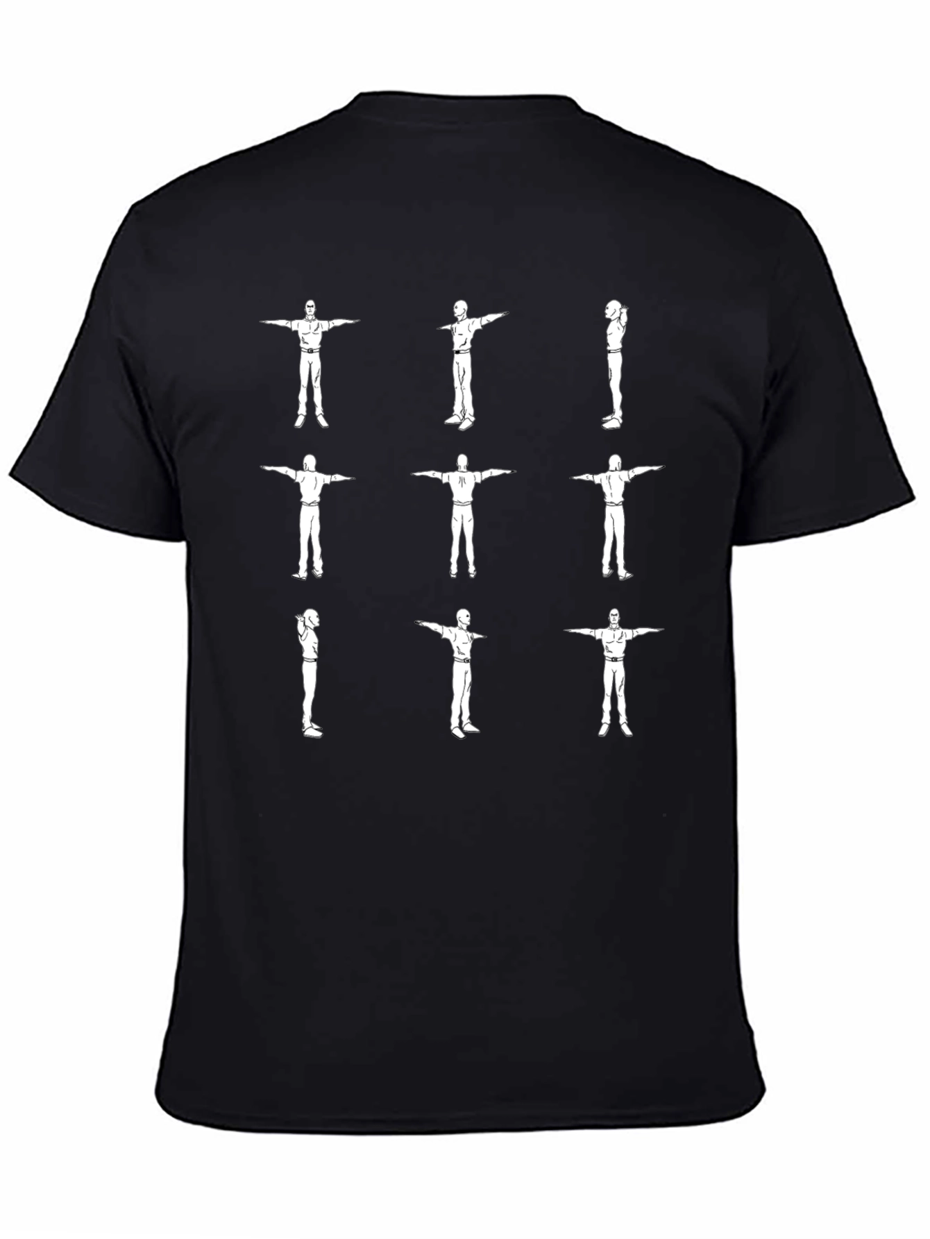 T-Pose Mens Black Graphic Tee