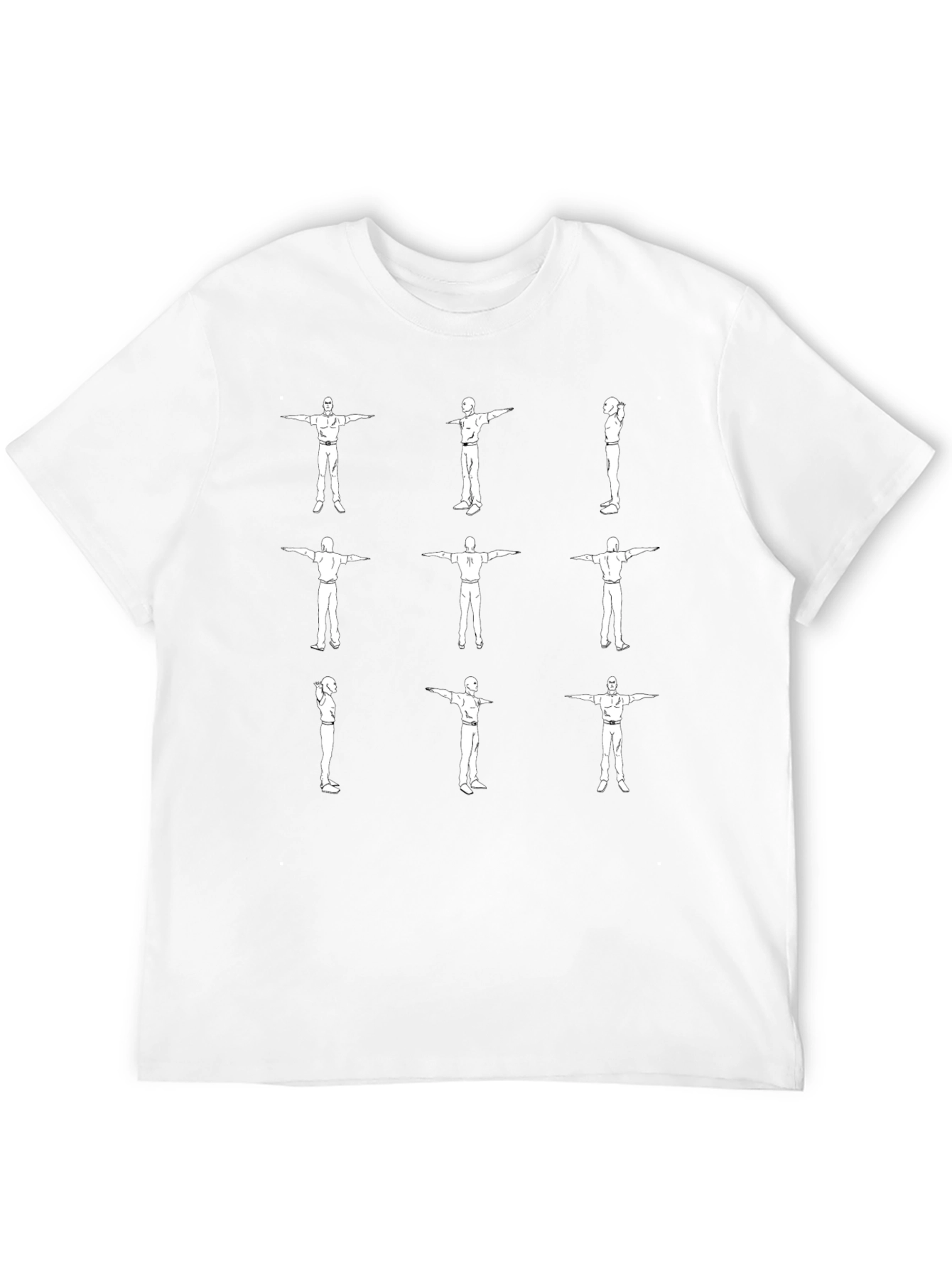 T-Pose Mens Black Graphic Tee