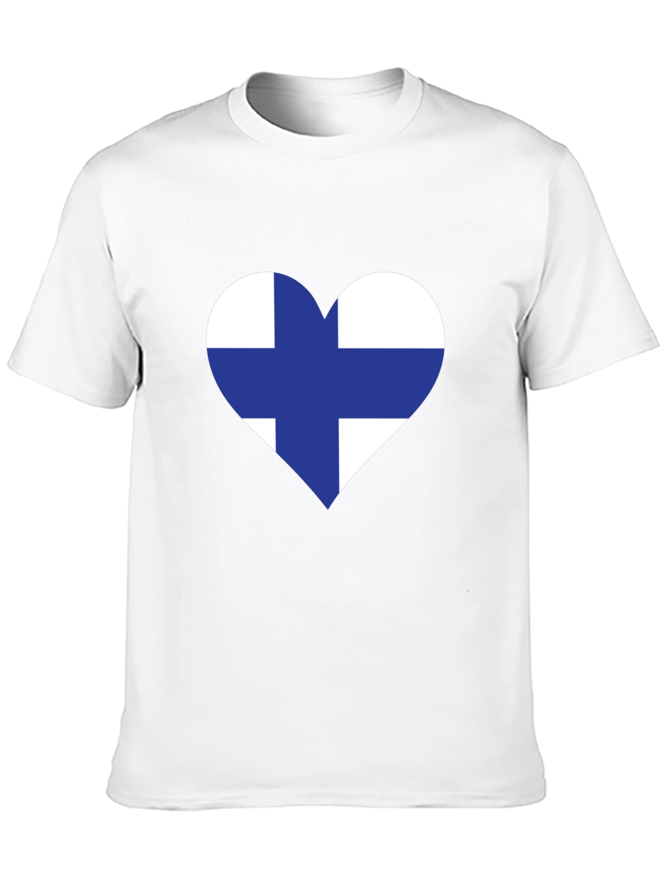 Finland Heart Flag Black T-Shirt