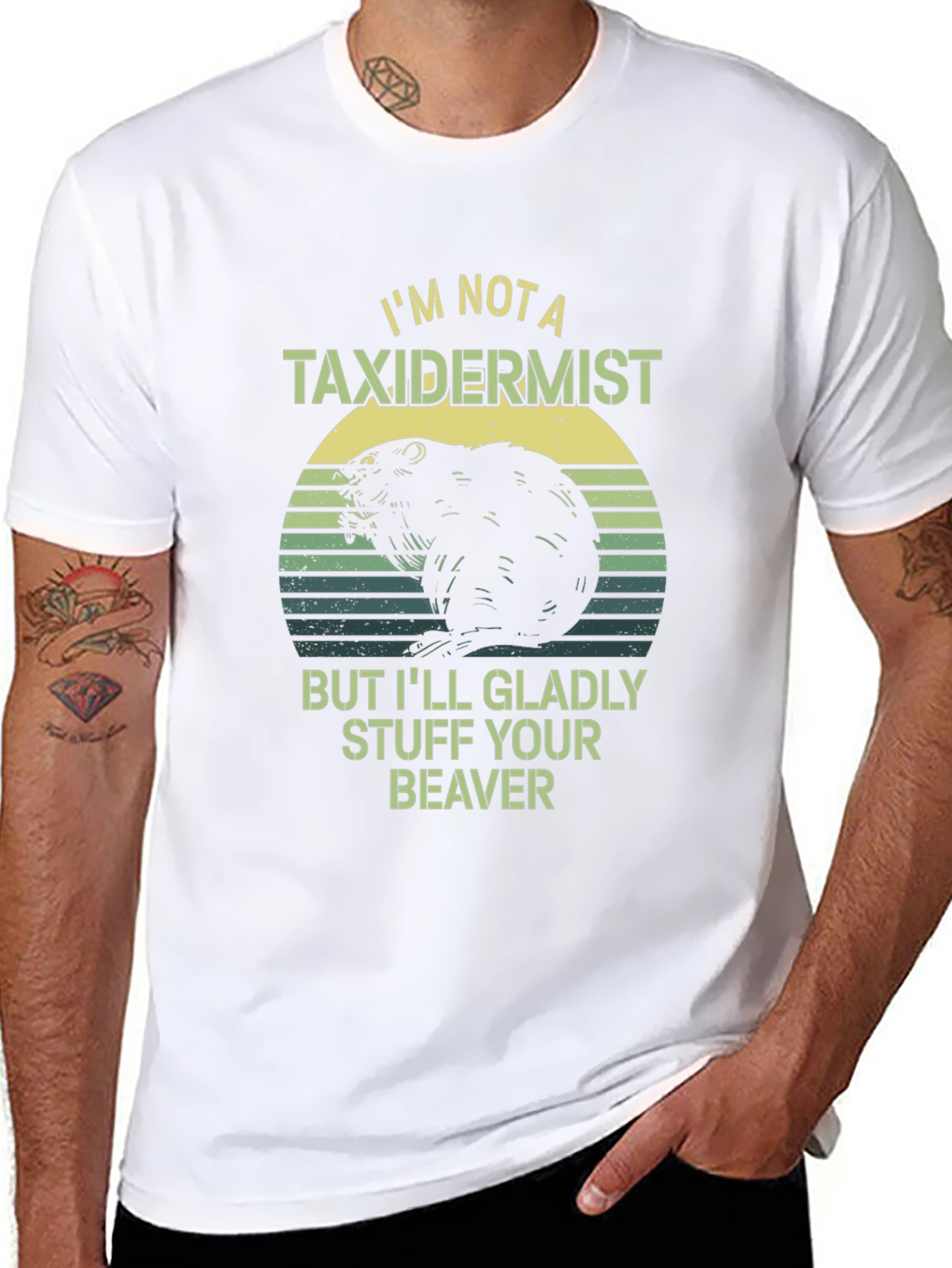 Funny Beaver Taxidermist Humor Graphic T-Shirt