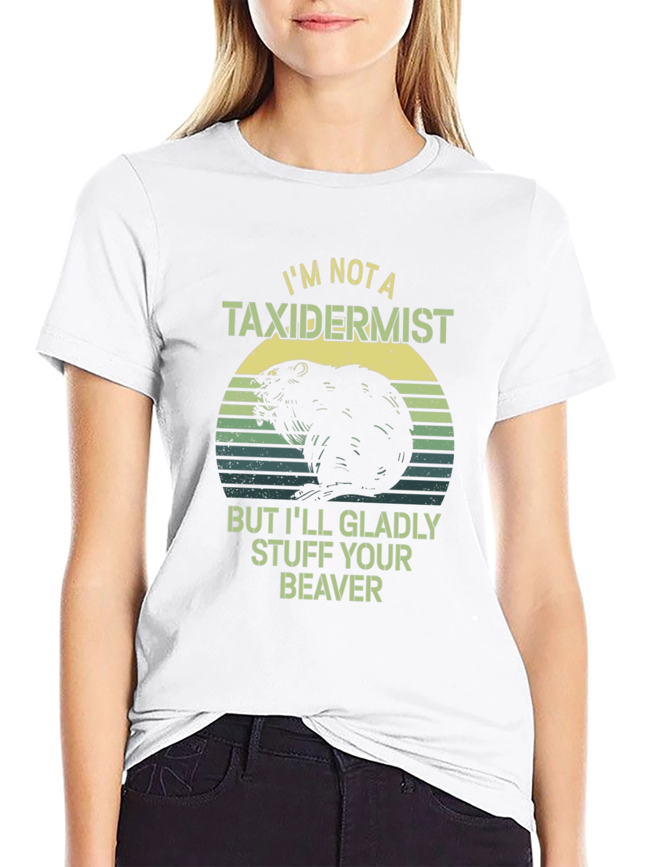 Funny Beaver Taxidermist Humor Graphic T-Shirt