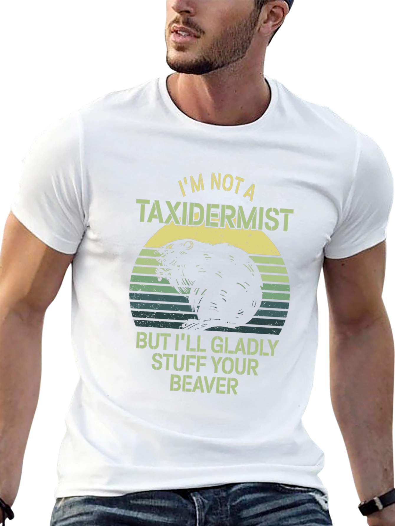 Funny Beaver Taxidermist Humor Graphic T-Shirt
