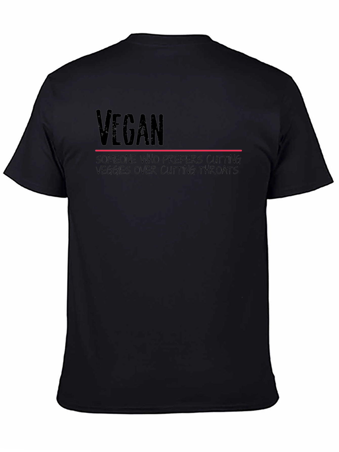 Vegan Statement T-Shirt - Cutting Veggies Not Throats