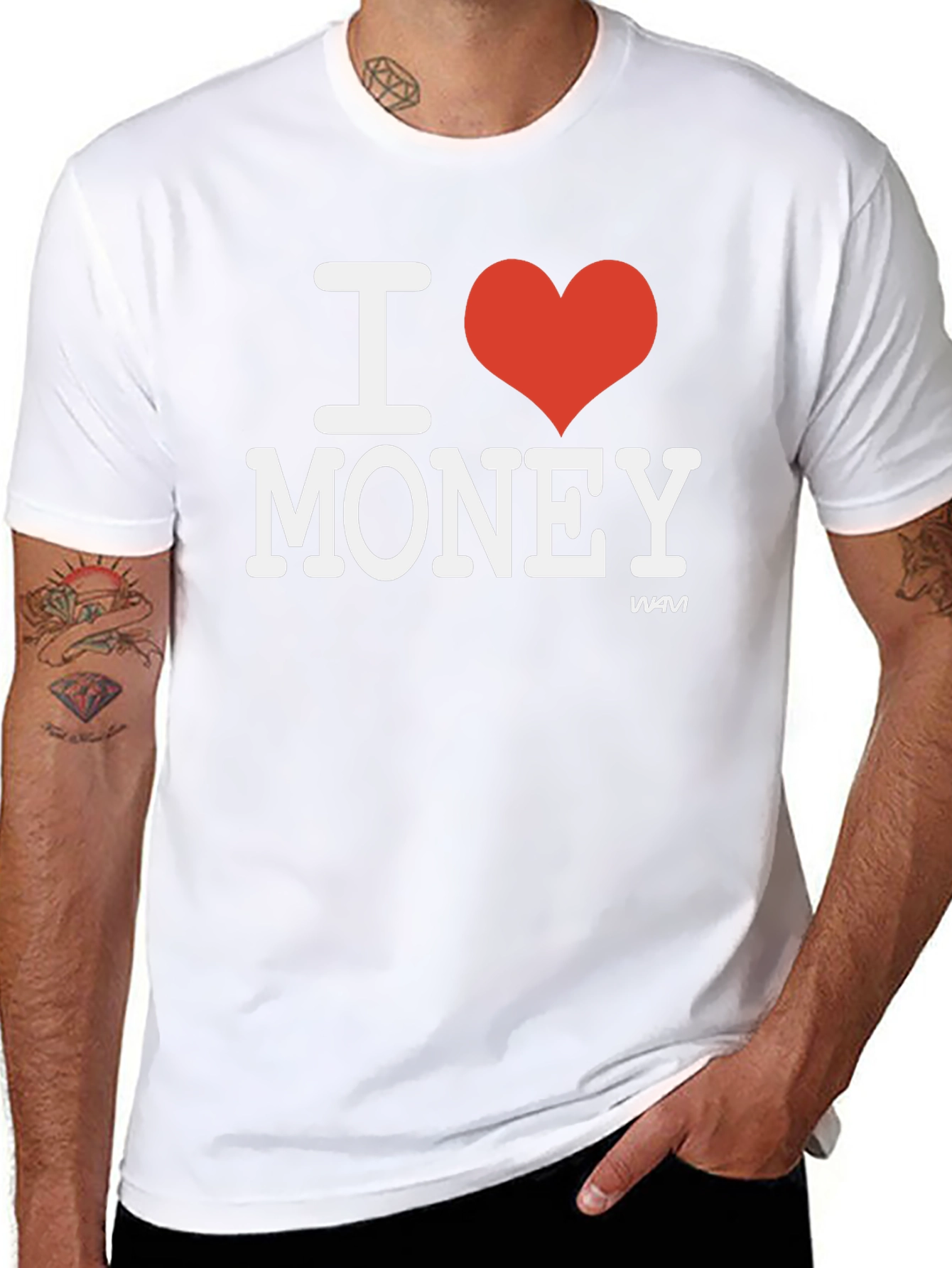 I Heart Money Graphic Tee - Black Cotton Shirt