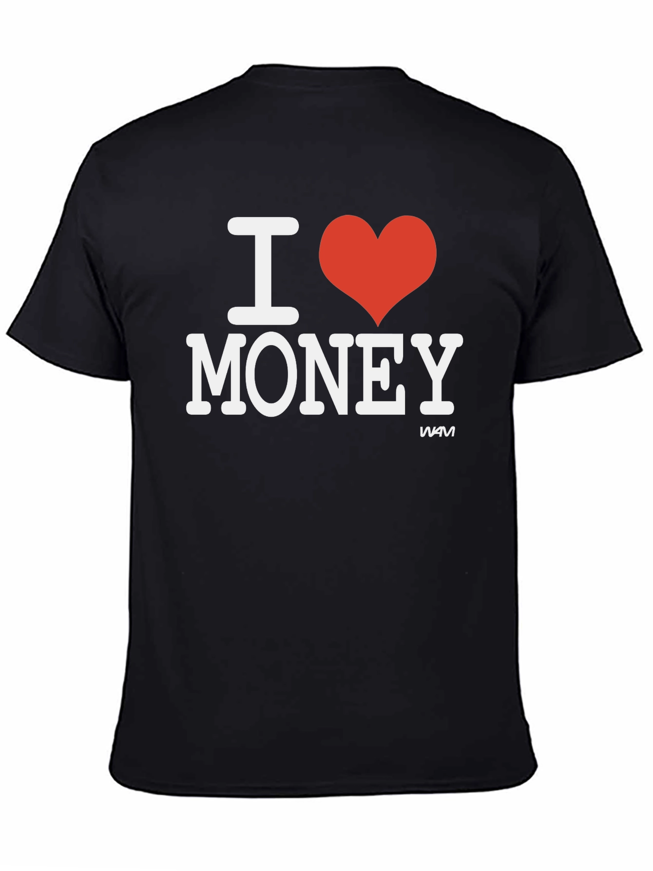 I Heart Money Graphic Tee - Black Cotton Shirt