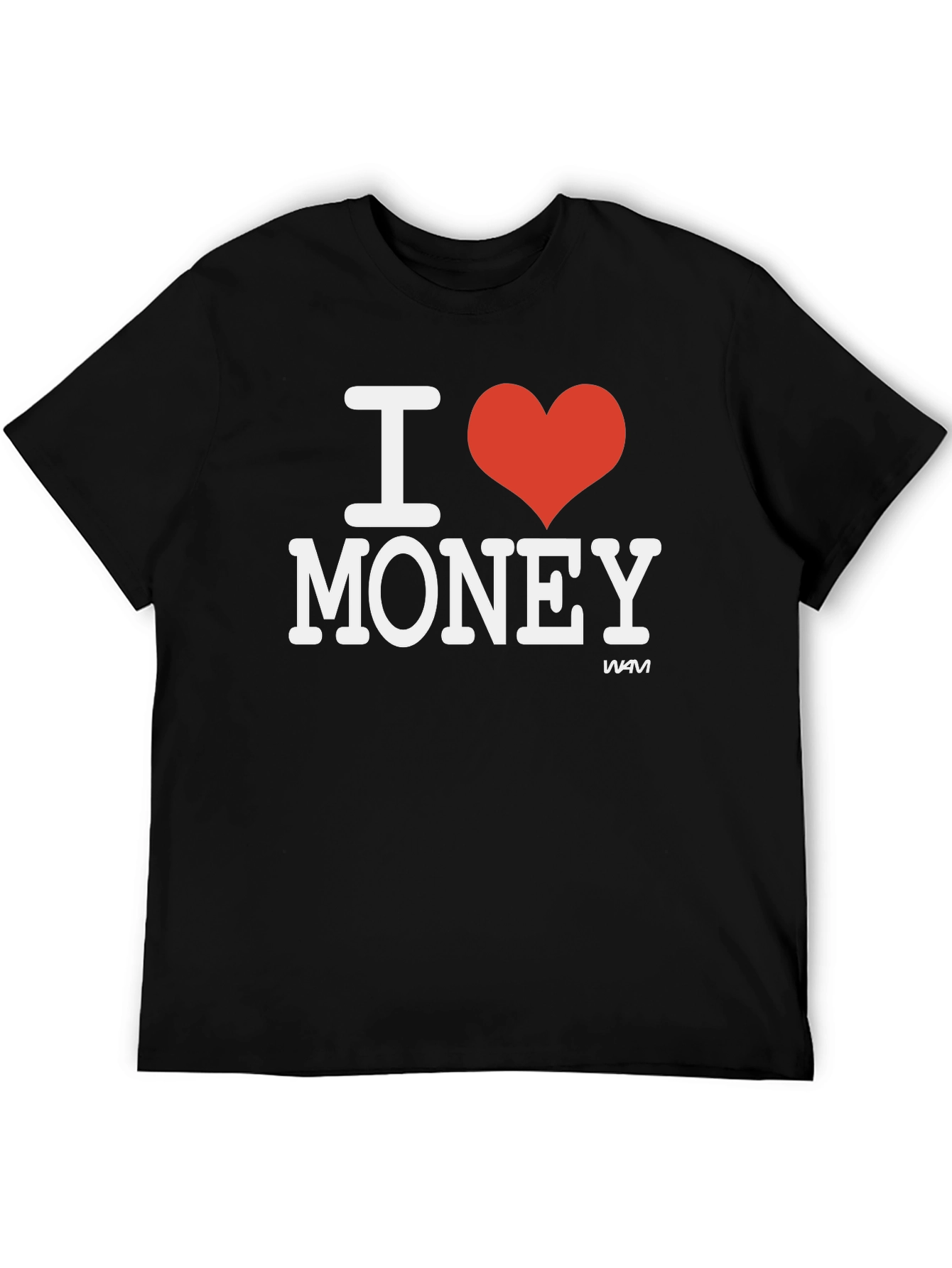 I Heart Money Graphic Tee - Black Cotton Shirt