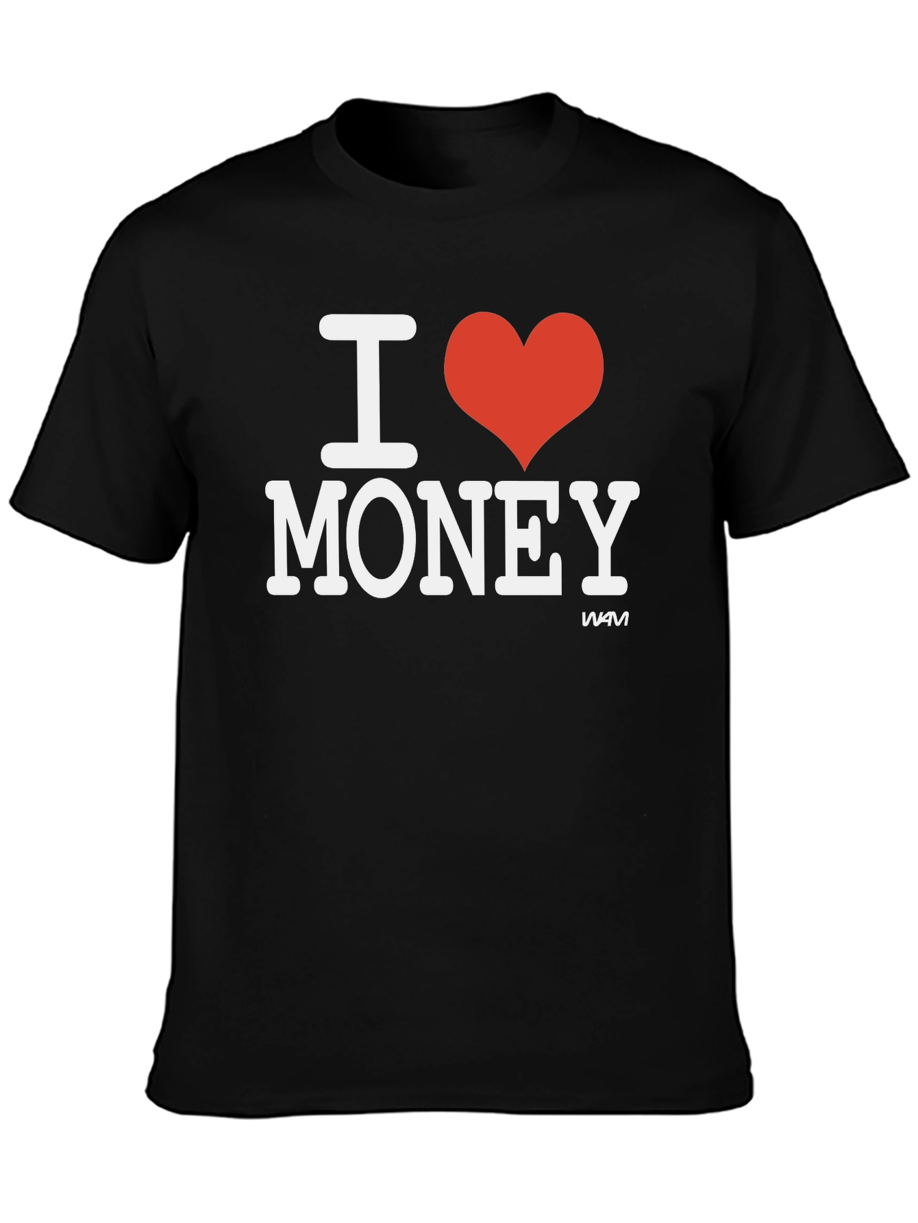 I Heart Money Graphic Tee - Black Cotton Shirt
