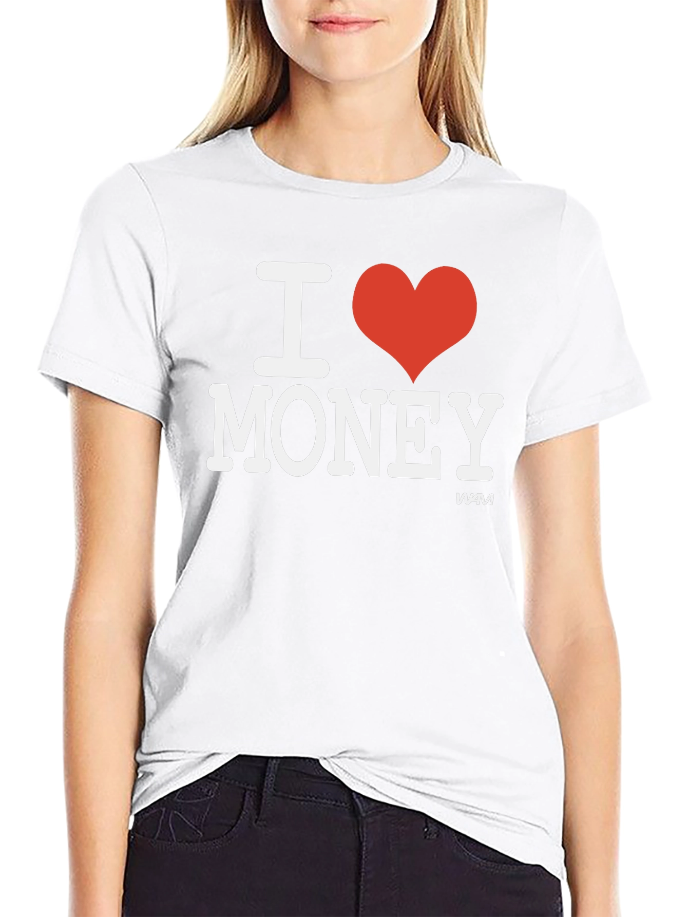 I Heart Money Graphic Tee - Black Cotton Shirt