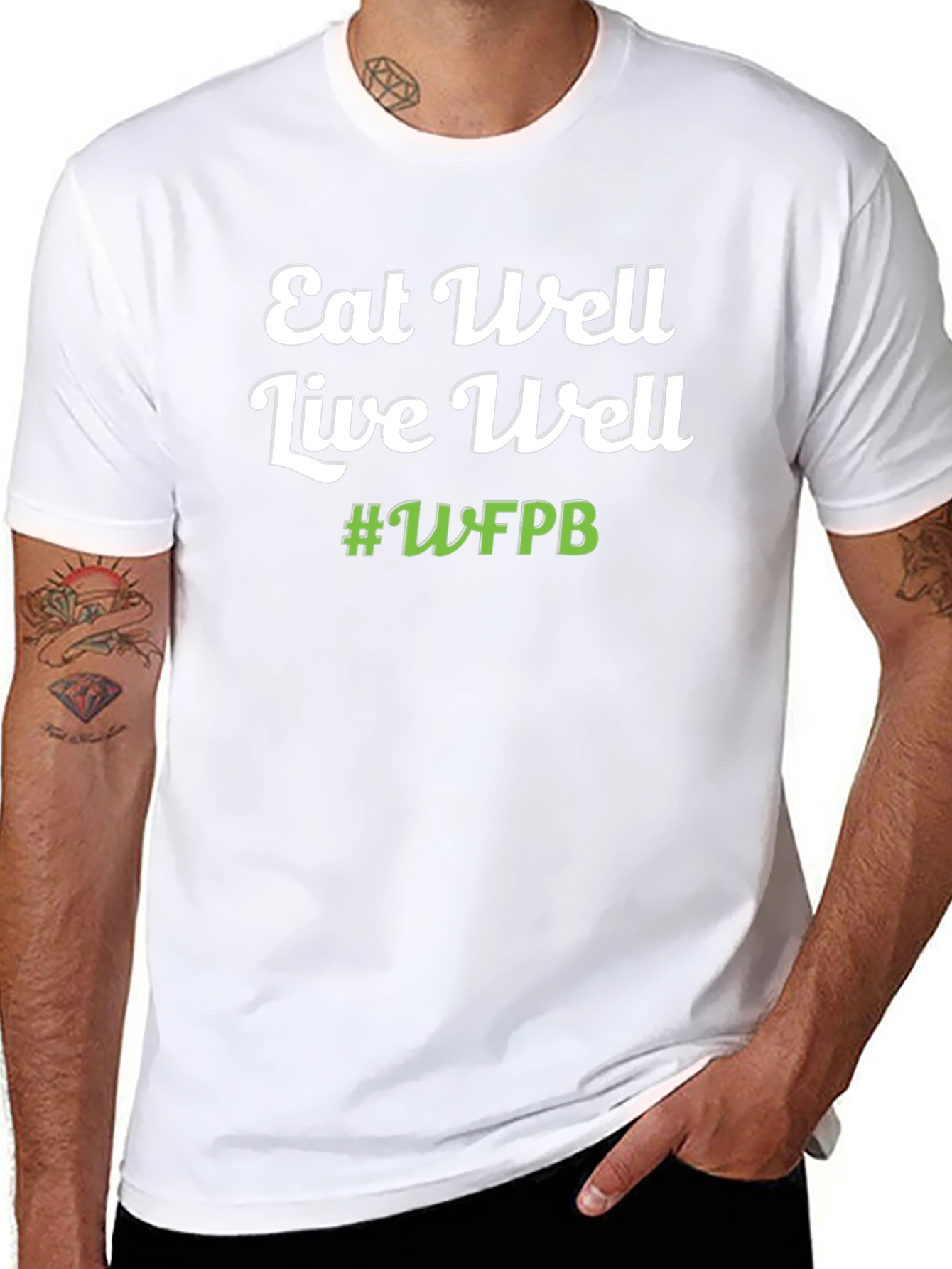 Eat Well Live Well Black T-Shirt
