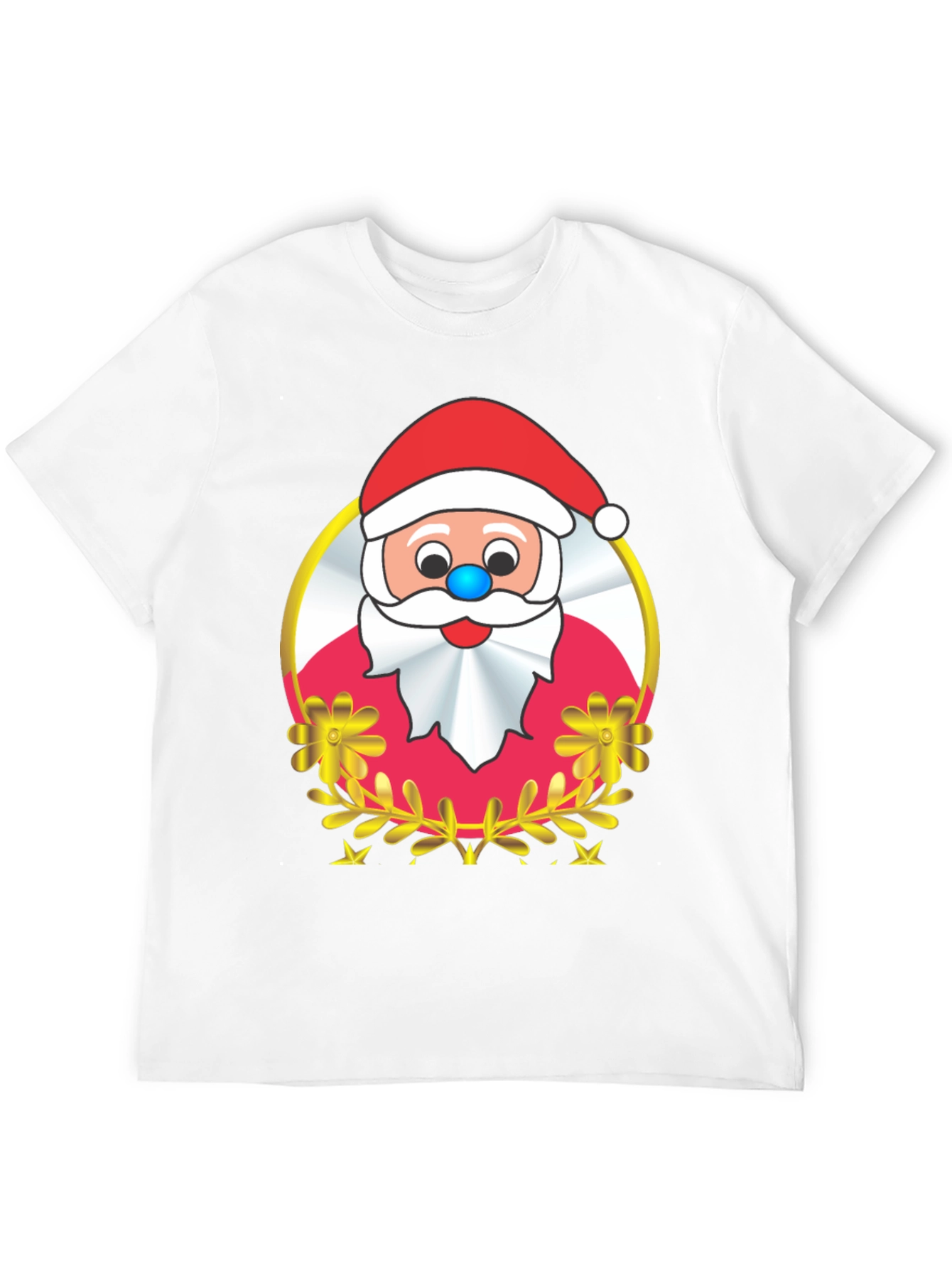 Festive Santa Graphic Tee - Holiday Cheer
