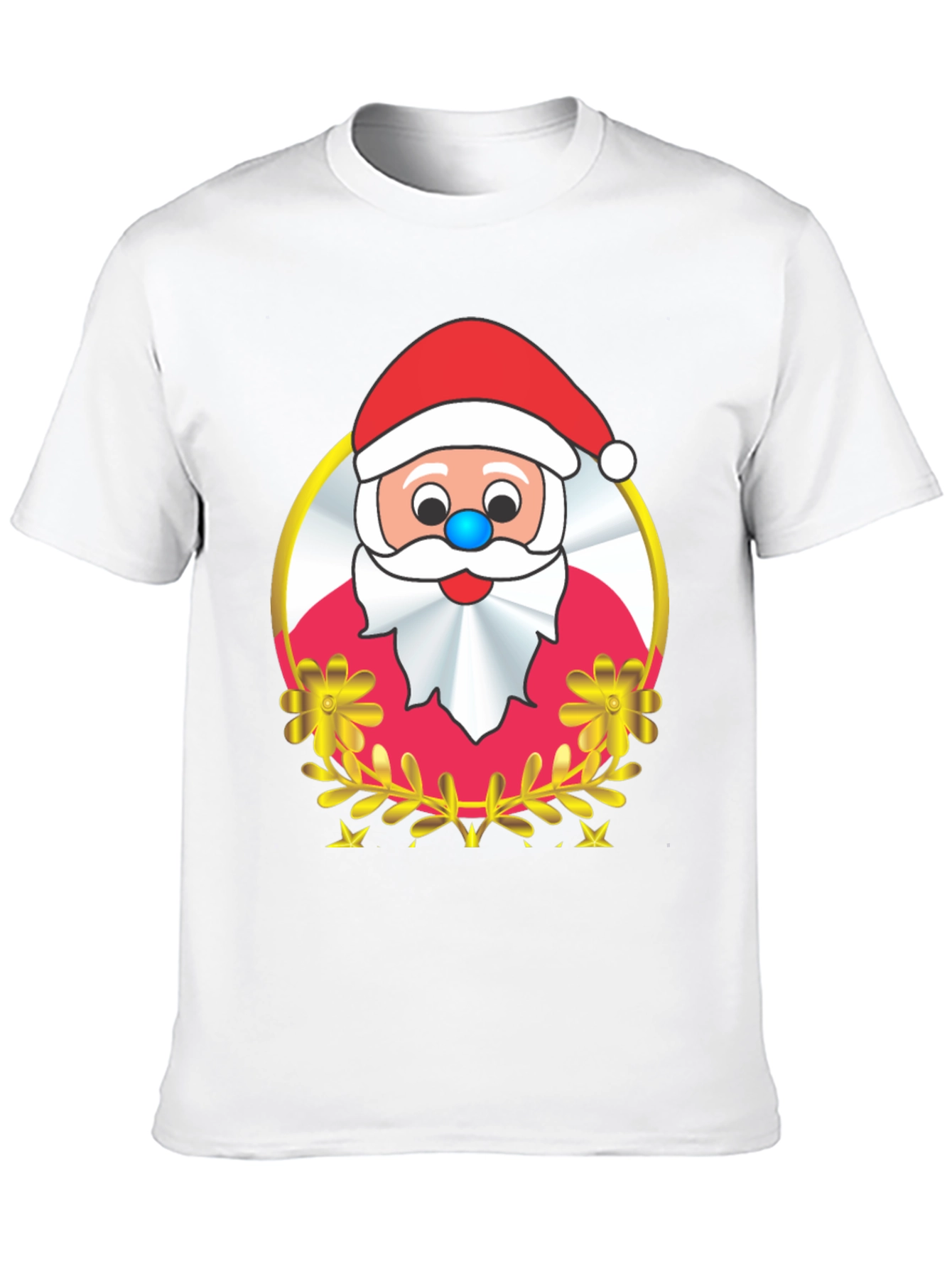 Festive Santa Graphic Tee - Holiday Cheer