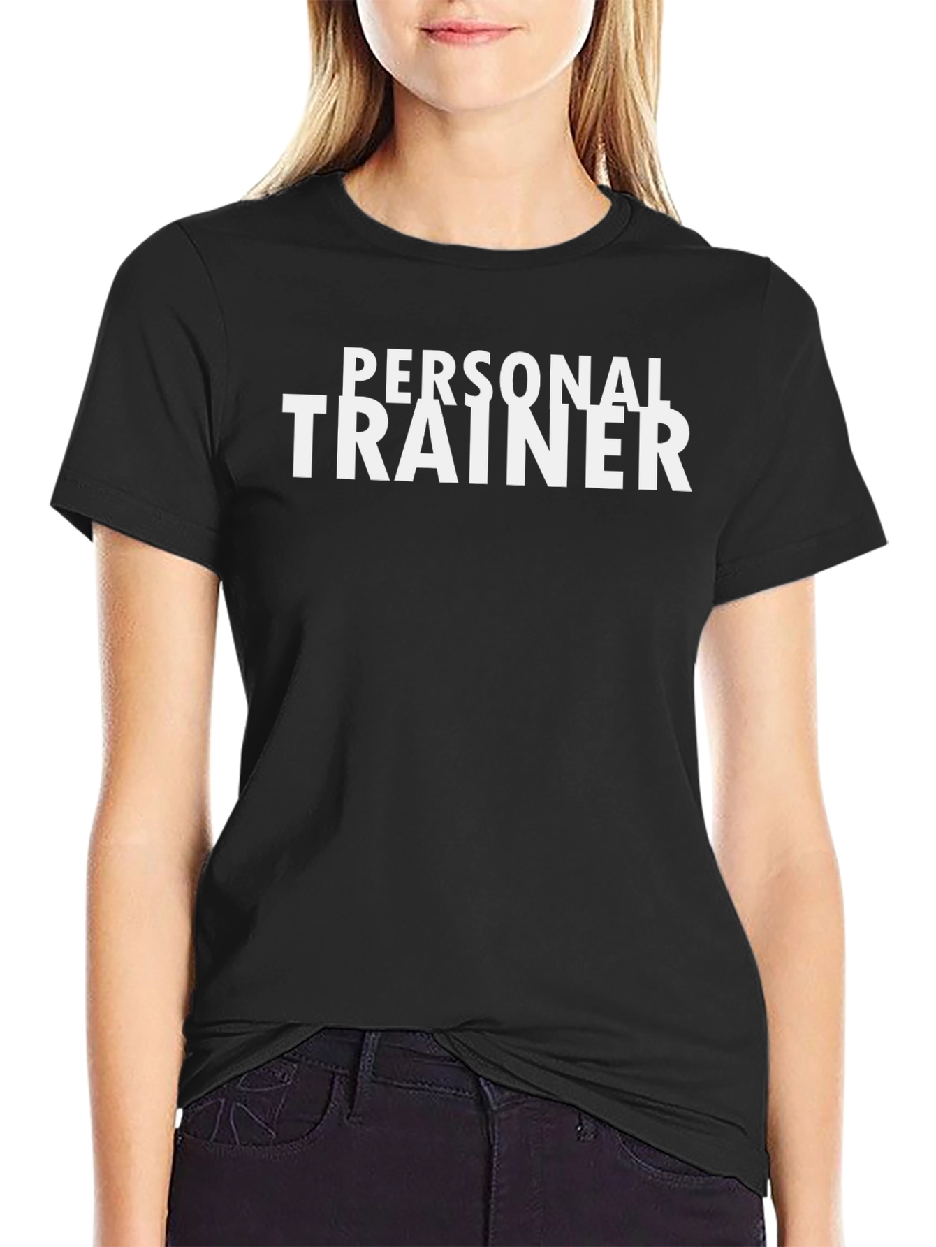 Personal Trainer Black Cotton T-Shirt