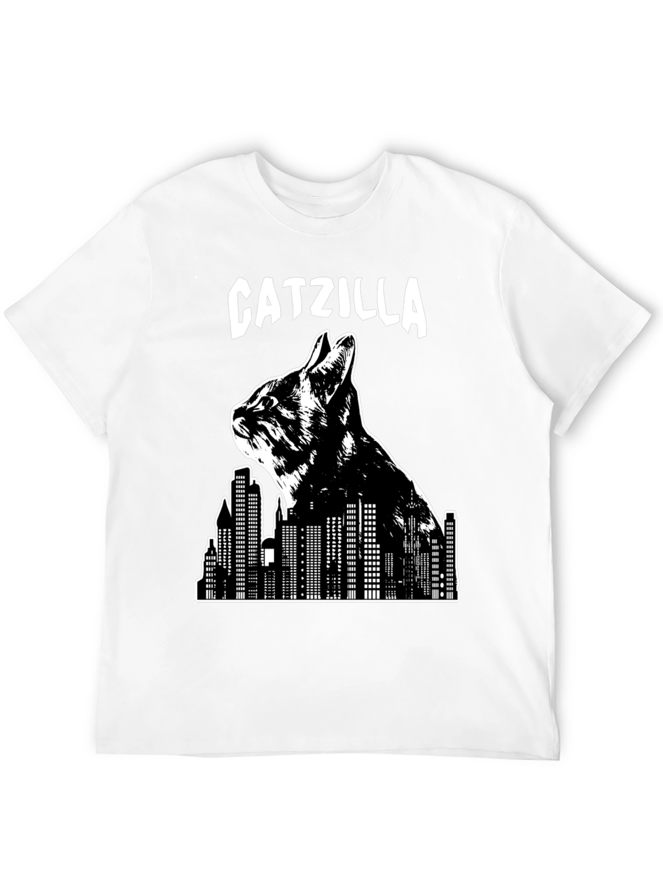 CatZilla Black T-Shirt - Mens Novelty Graphic Tee