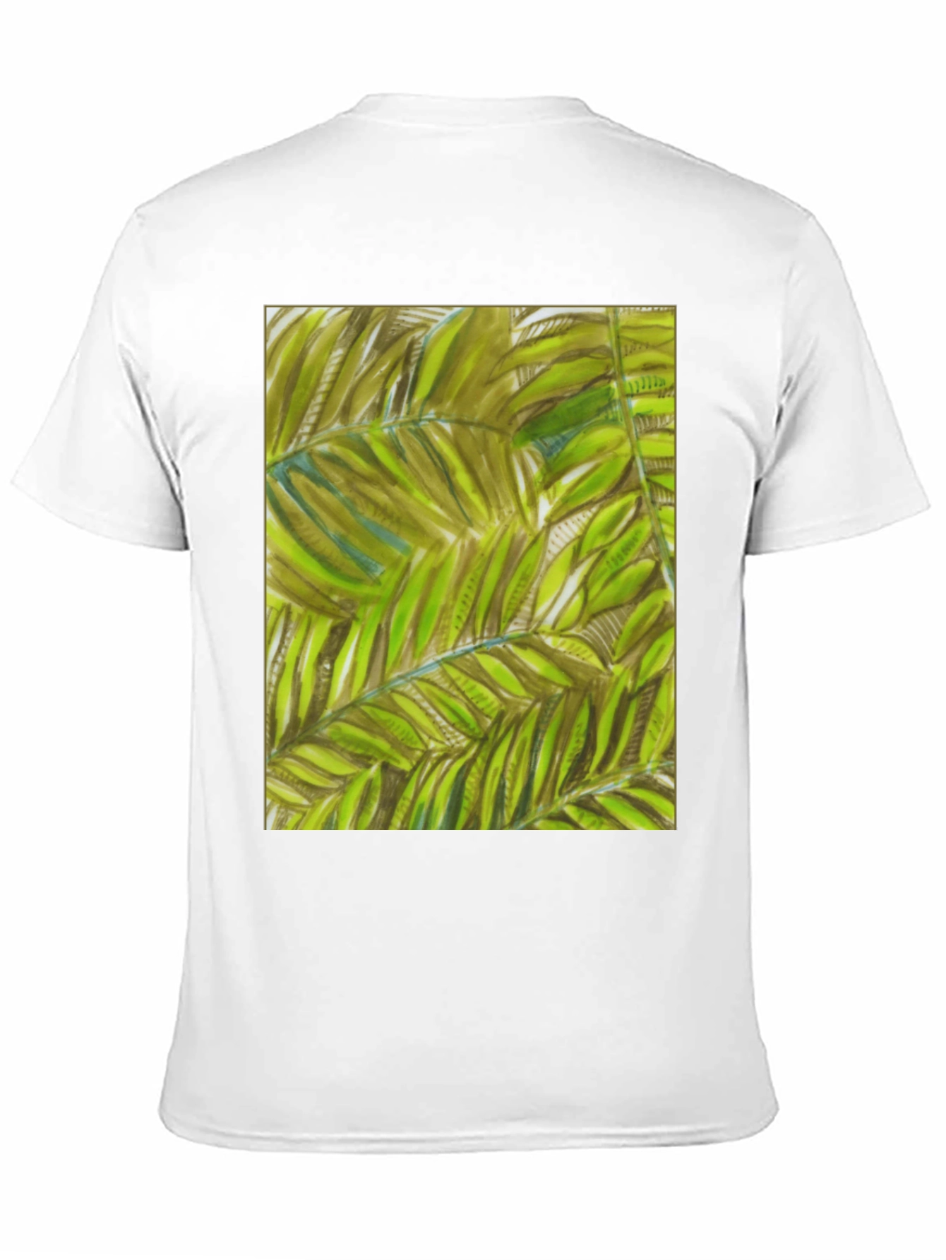 Tropical Leaves Graphic Black T-Shirt