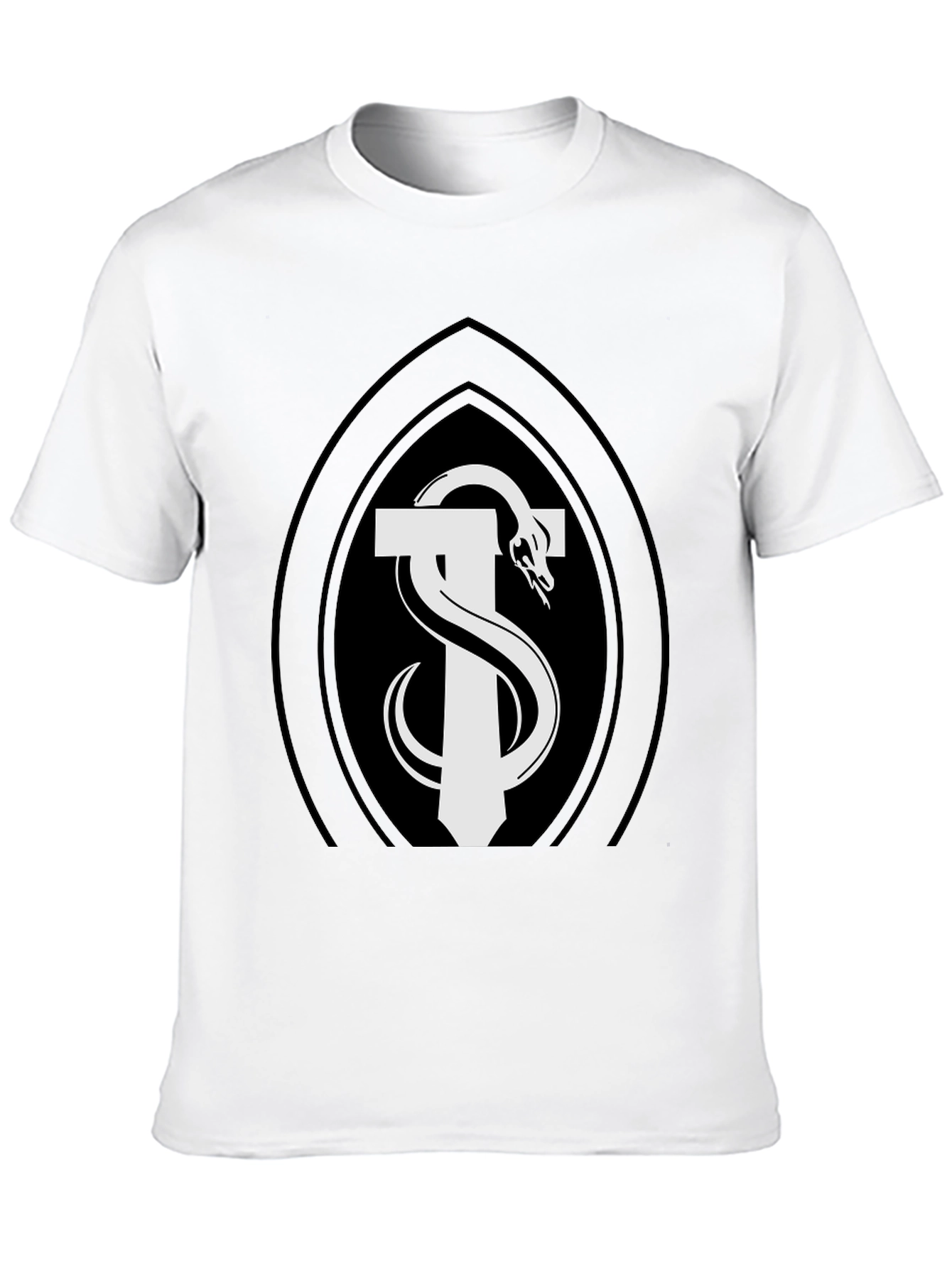 Caduceus Snake T-Shirt - Black