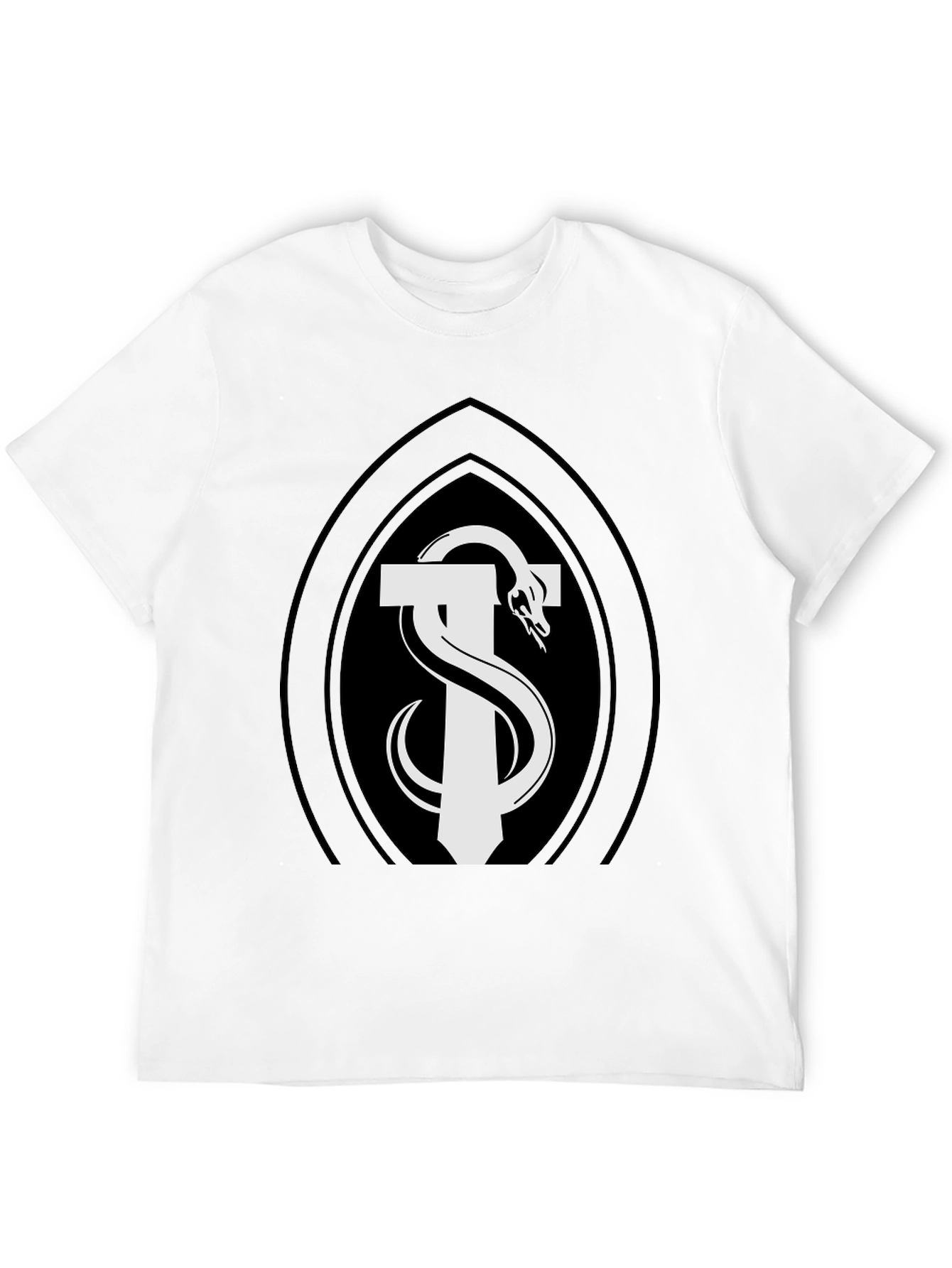 Caduceus Snake T-Shirt - Black