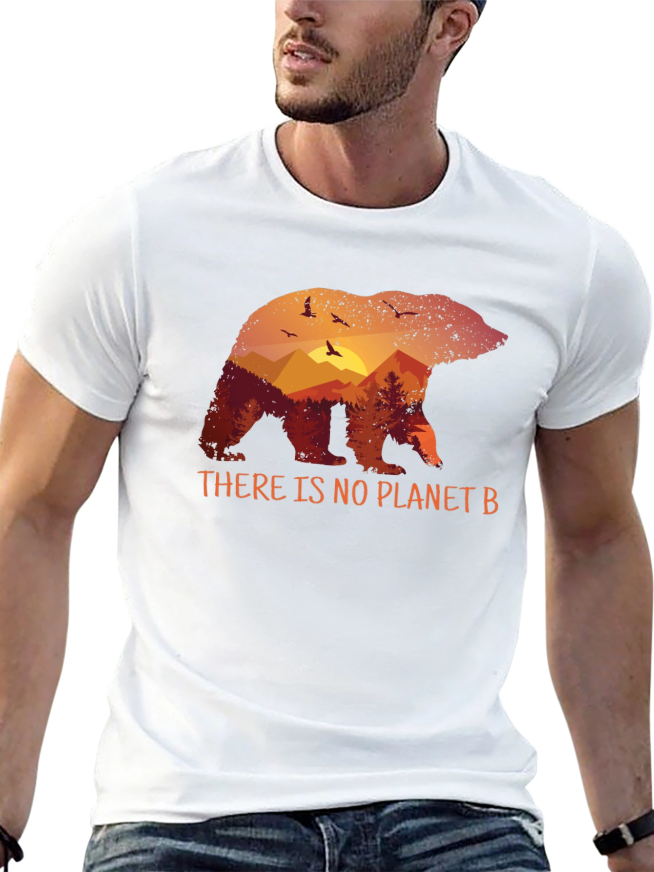 Planet B Bear Graphic T-Shirt - Eco-Friendly Design