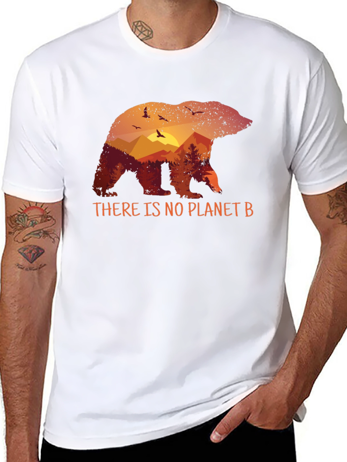 Planet B Bear Graphic T-Shirt - Eco-Friendly Design