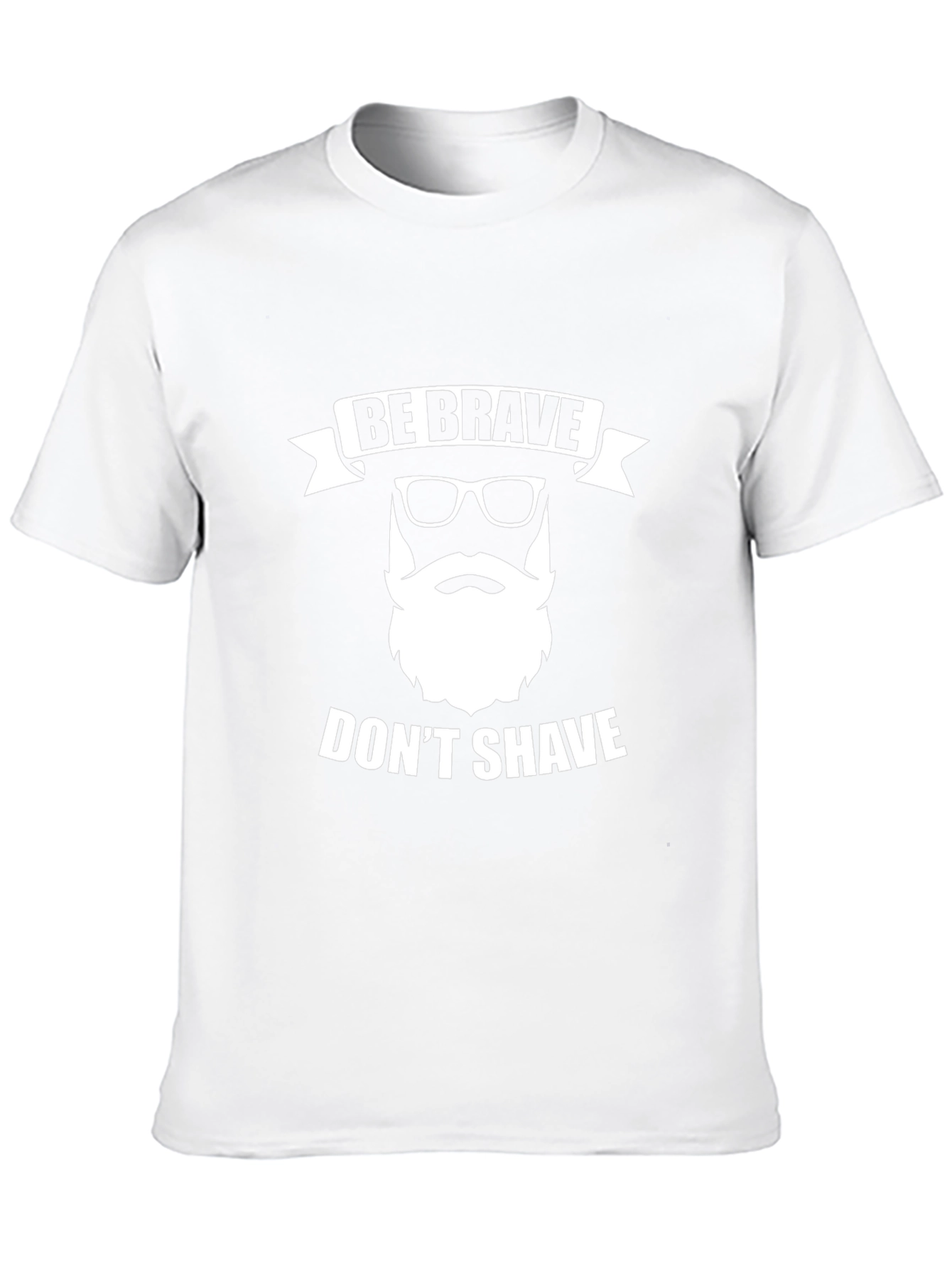 Be Brave Dont Shave Mens Black Graphic Tee