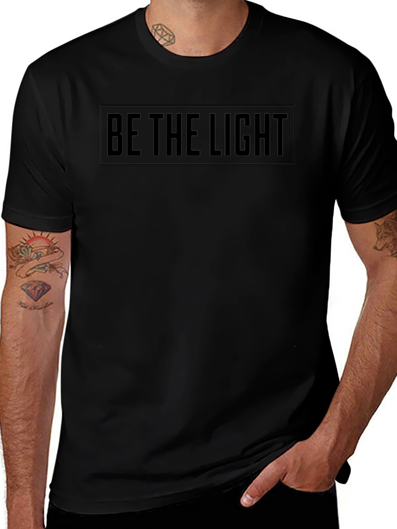 Be The Light Black Graphic Tee