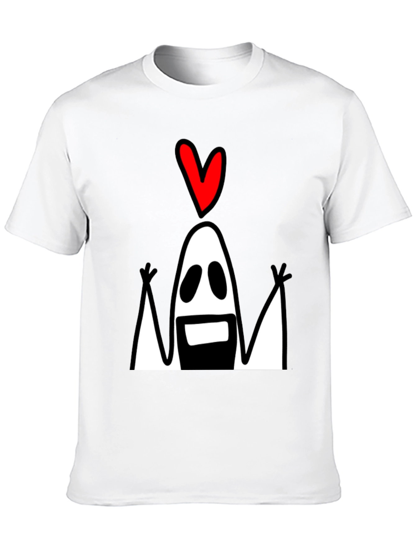 Funny Ghost with Heart T-Shirt