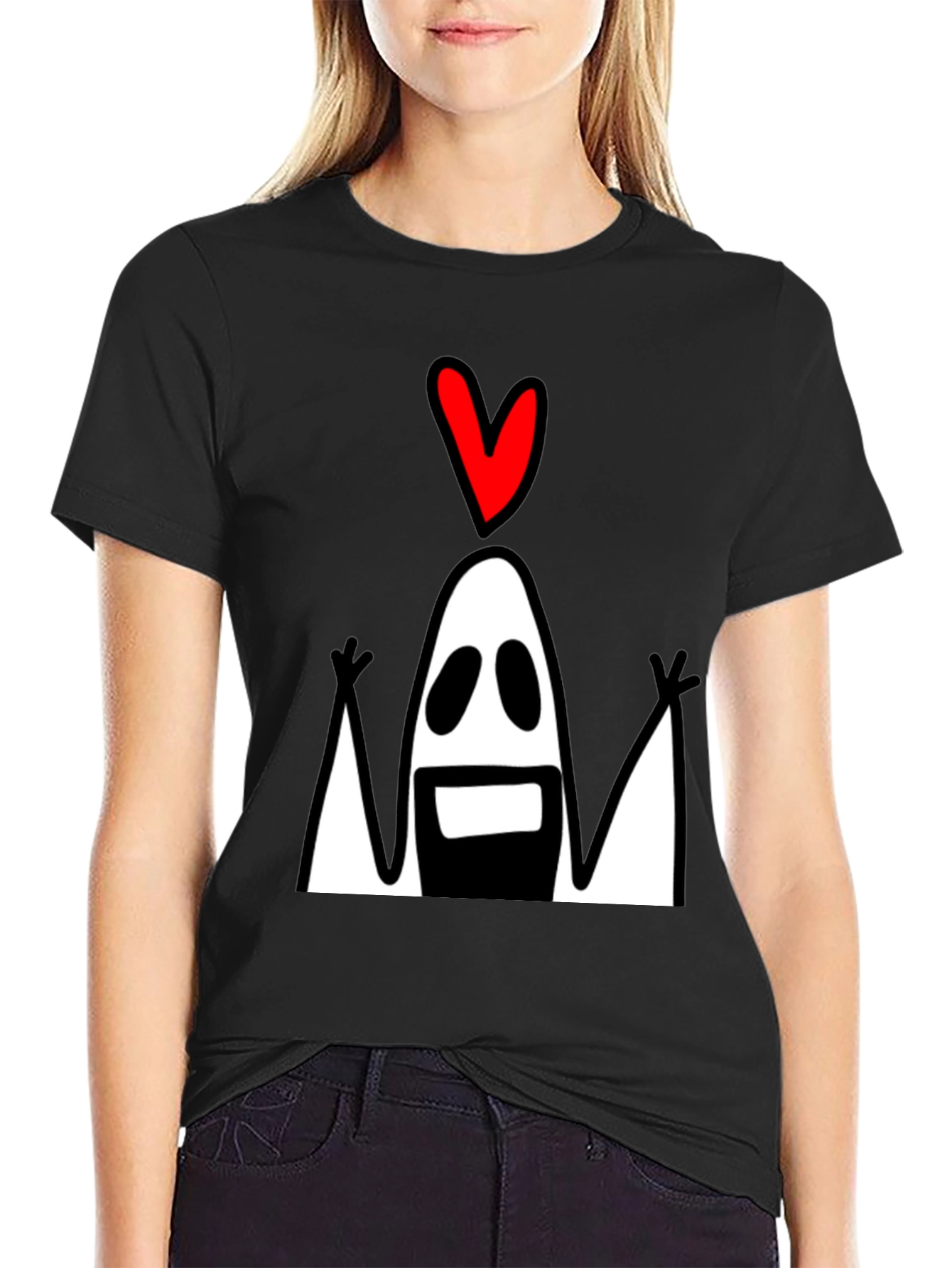 Funny Ghost with Heart T-Shirt