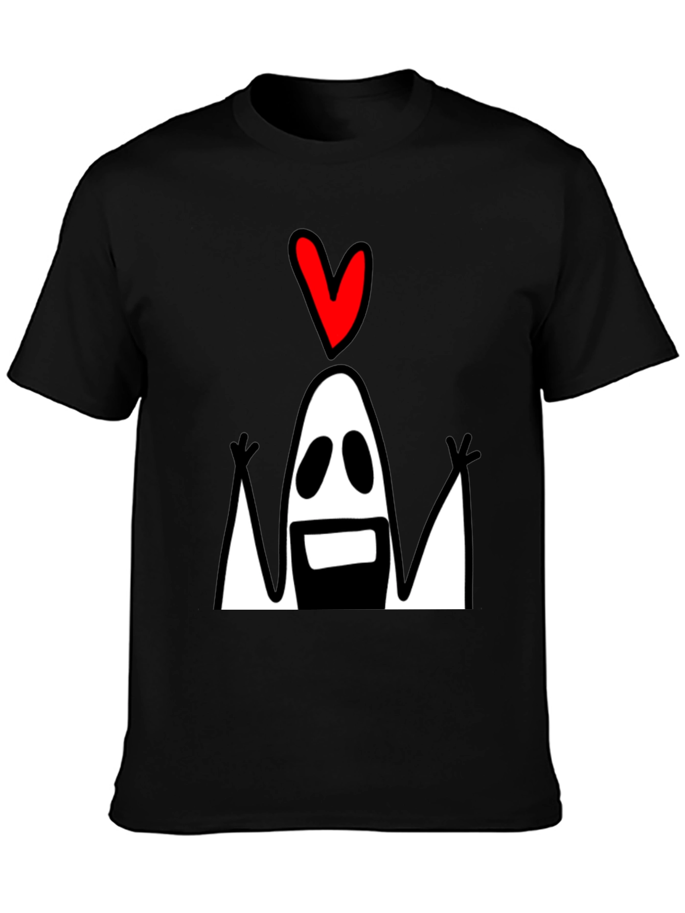 Funny Ghost with Heart T-Shirt