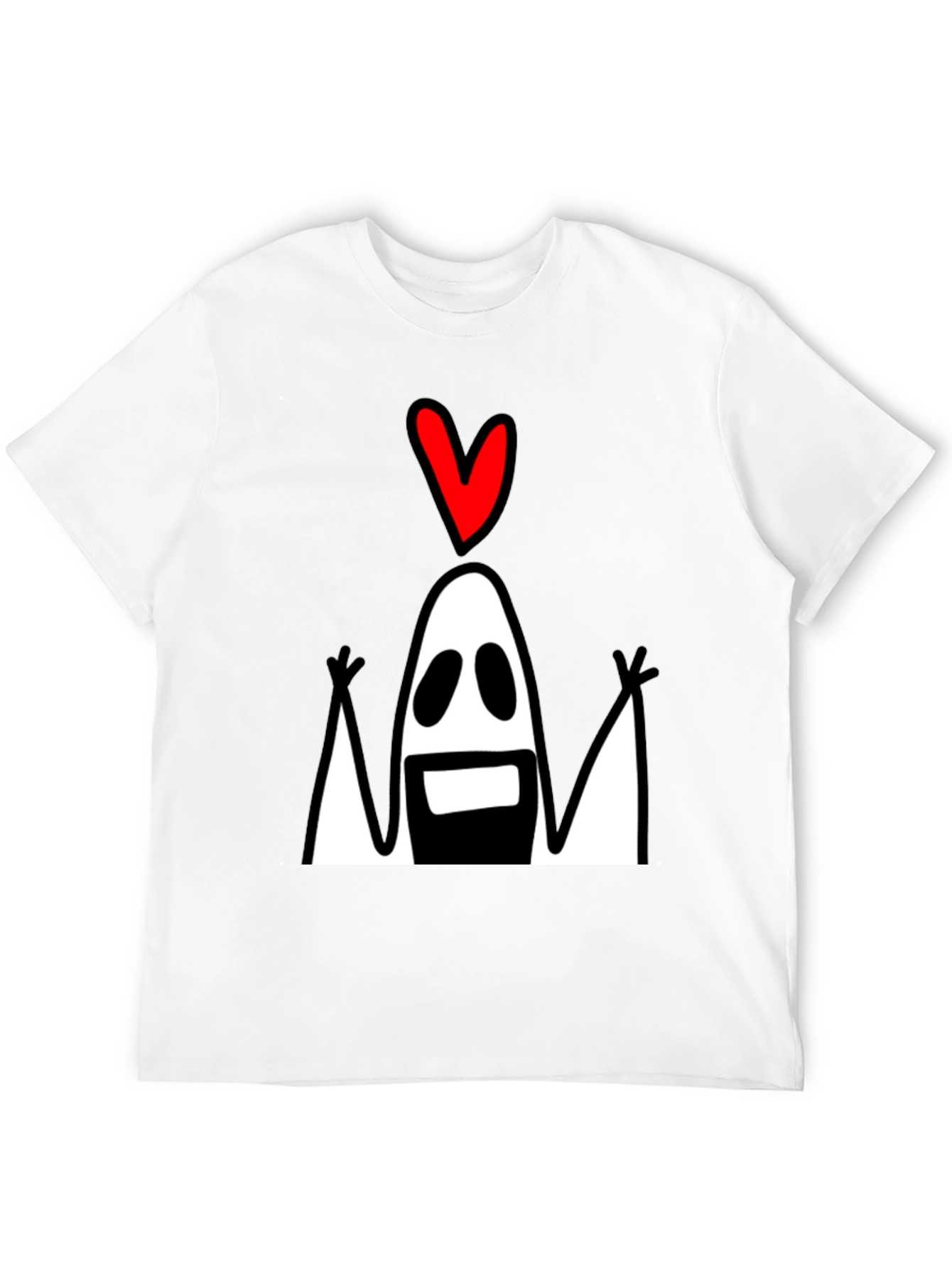 Funny Ghost with Heart T-Shirt