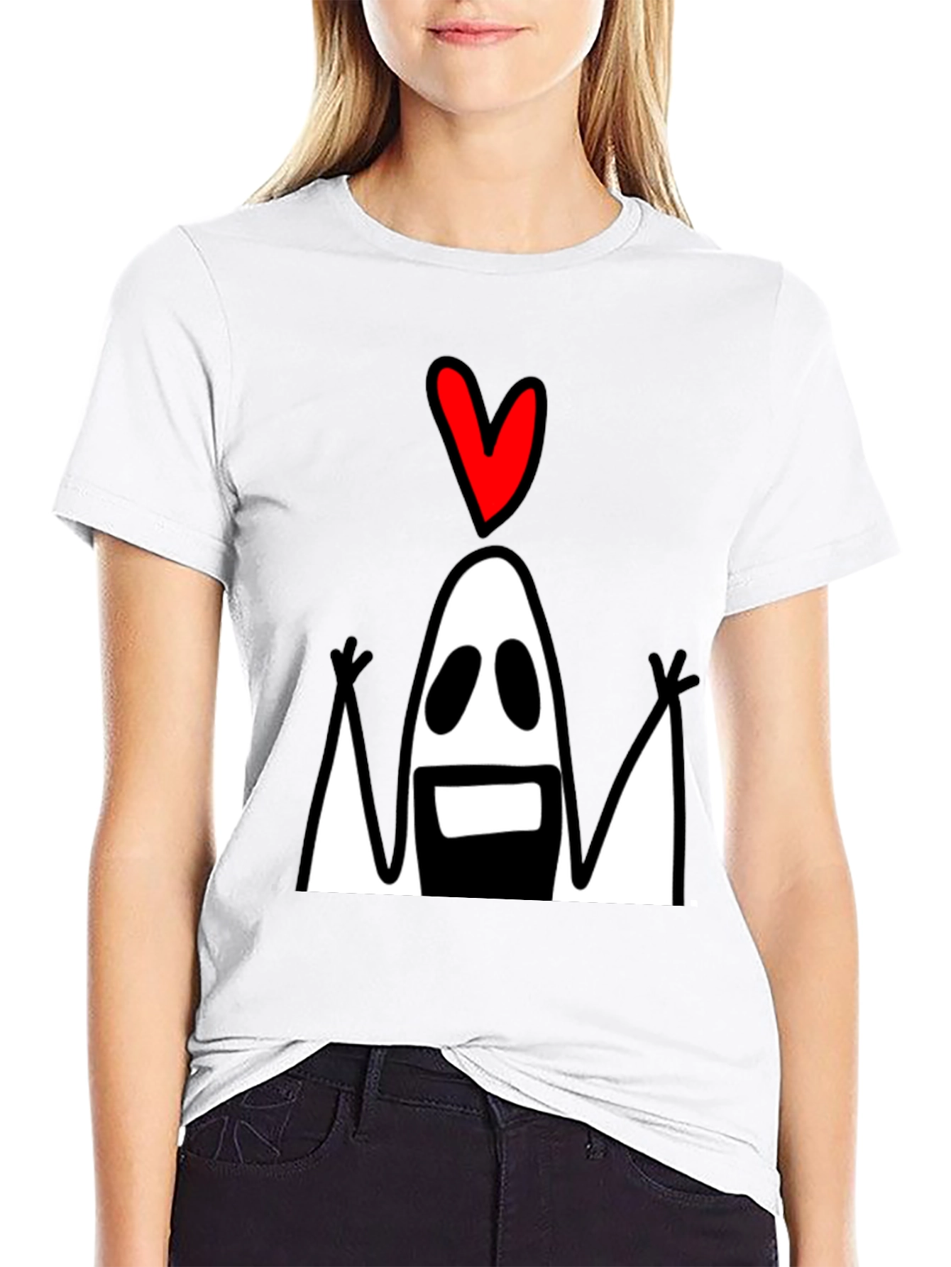 Funny Ghost with Heart T-Shirt