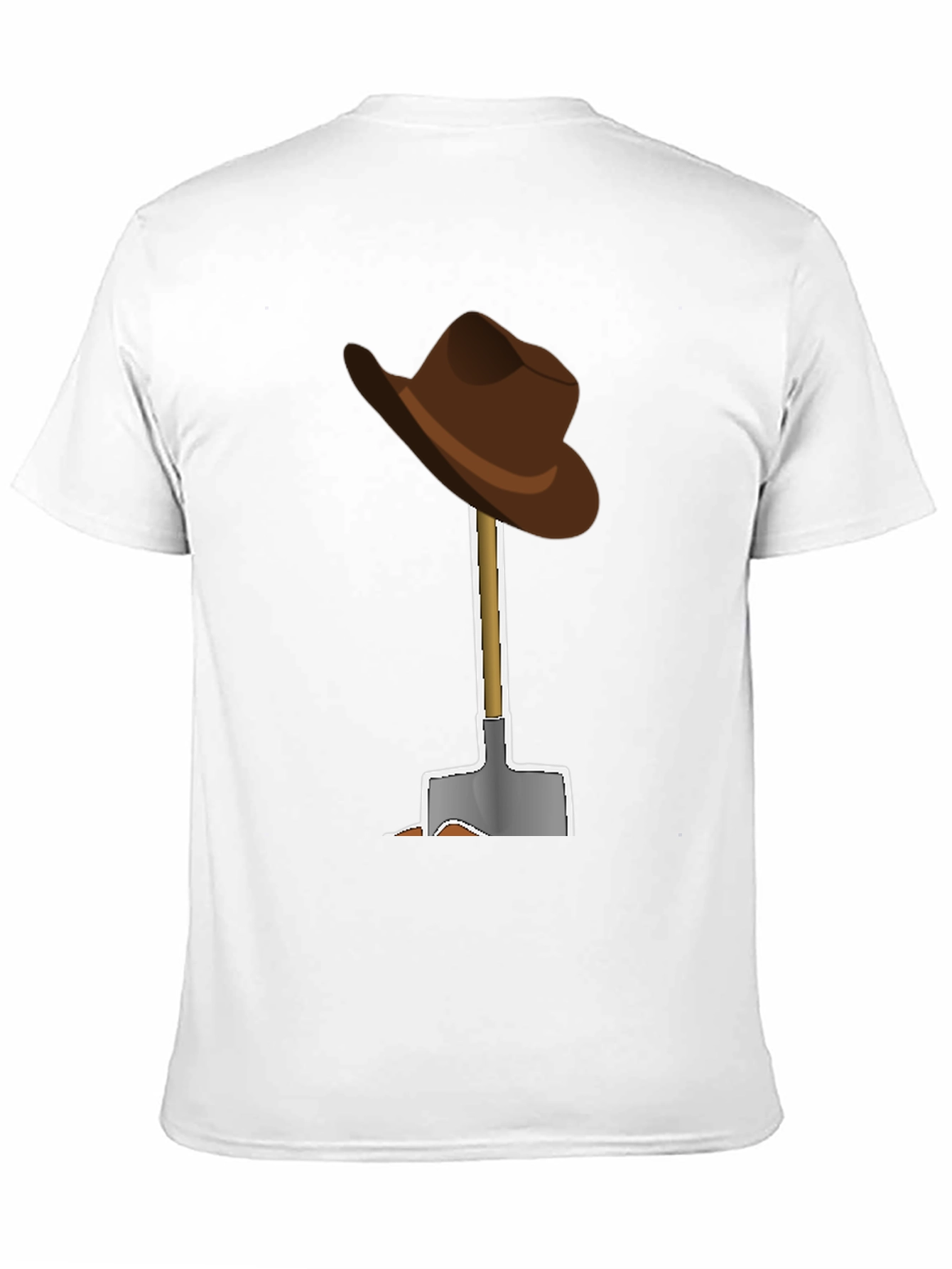 Cartoon Cowboy Hat and Shovel Graphic Tee