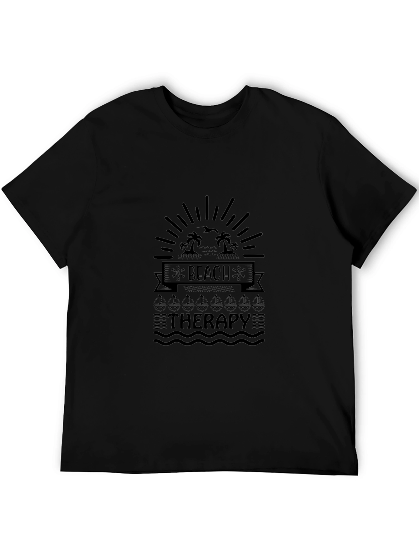 Beach Therapy Graphic Tee - Coastal Relaxation