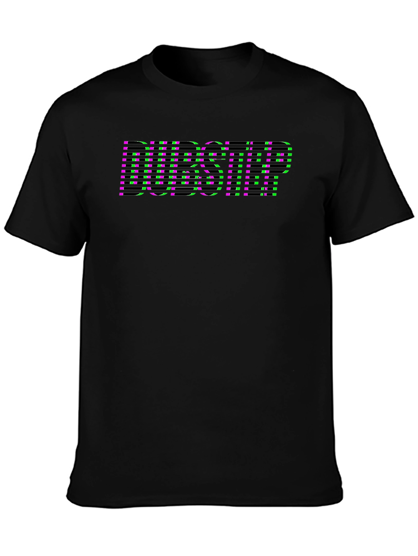 Dubstep Graphic Print Black T-Shirt