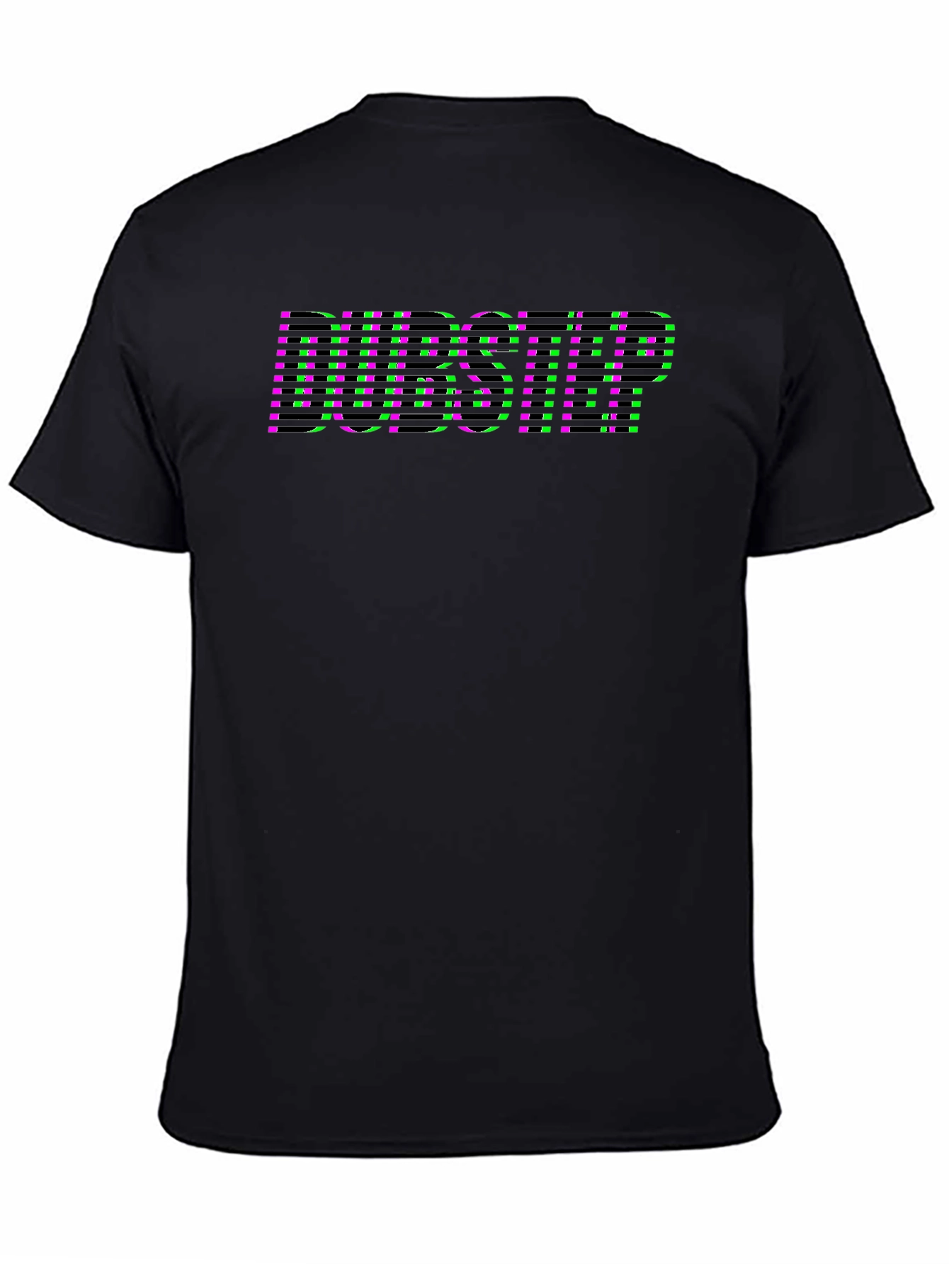 Dubstep Graphic Print Black T-Shirt