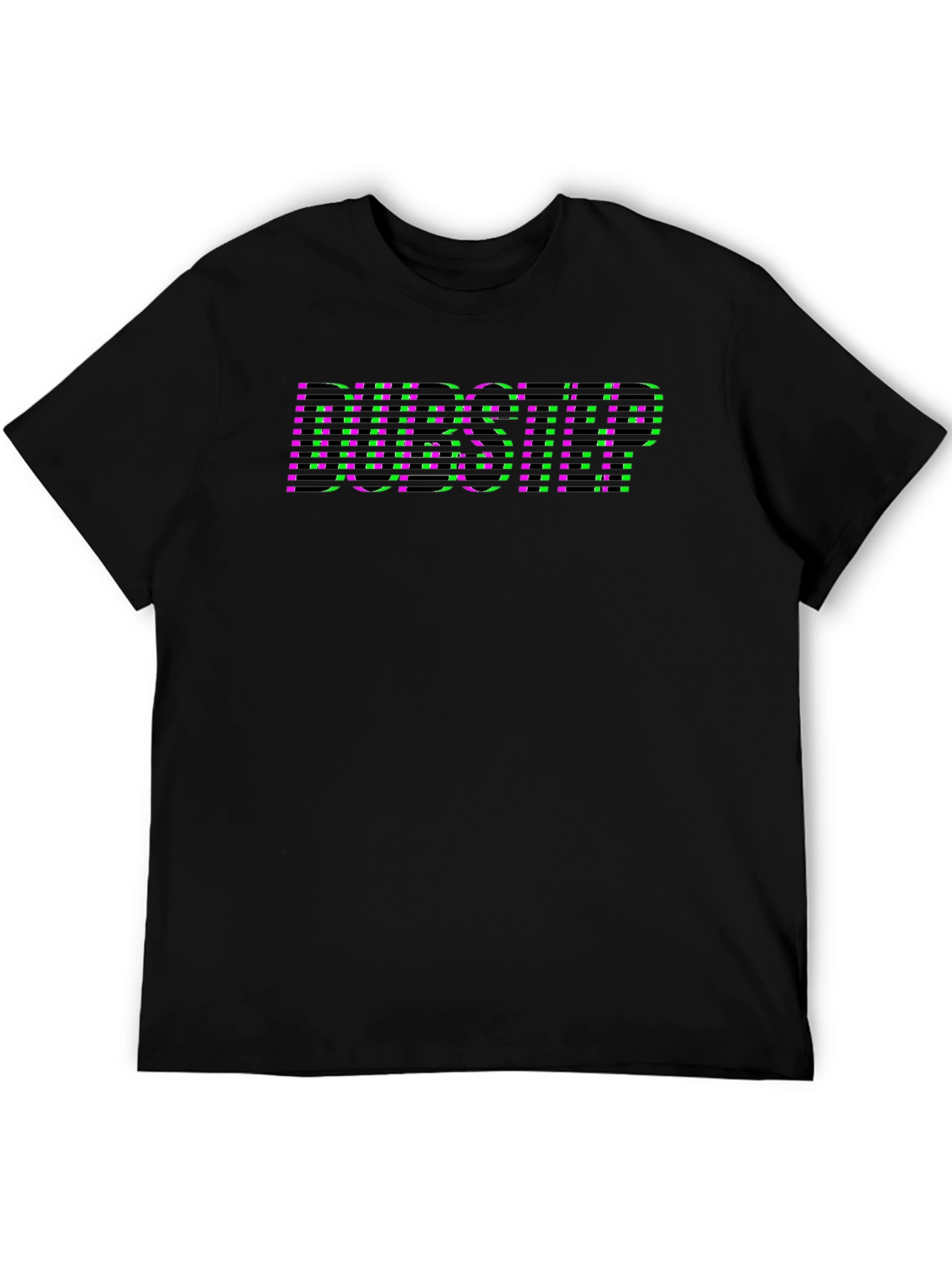 Dubstep Graphic Print Black T-Shirt