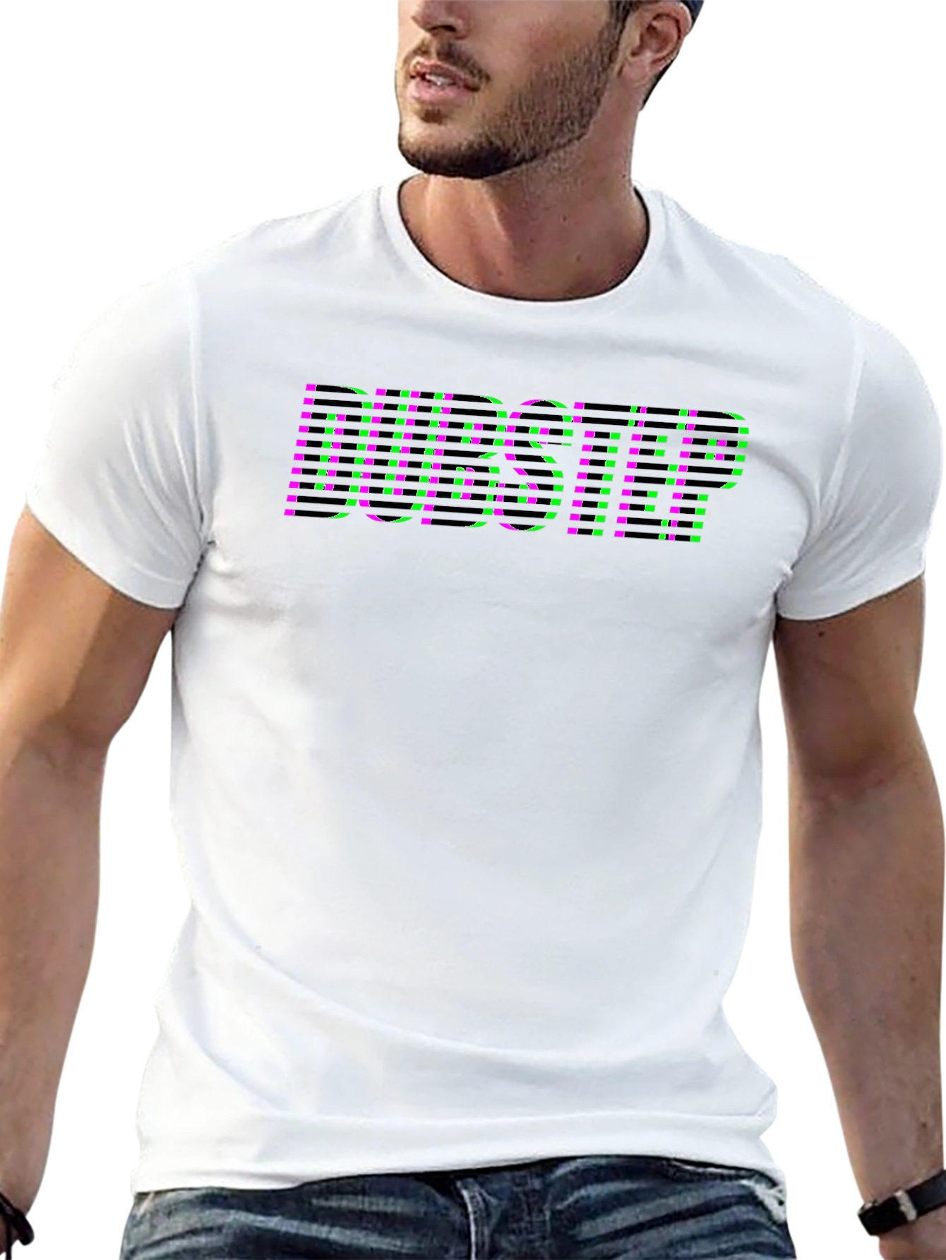 Dubstep Graphic Print Black T-Shirt