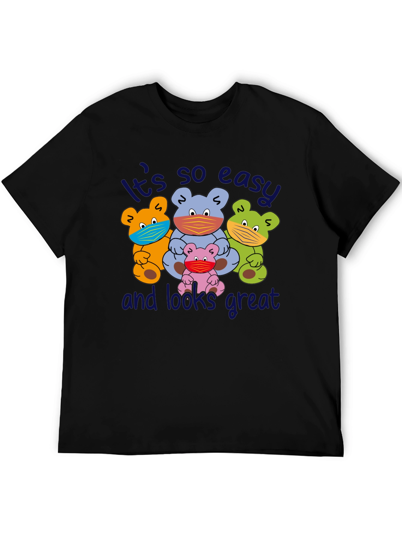 Funny Bear Family Face Mask T-Shirt